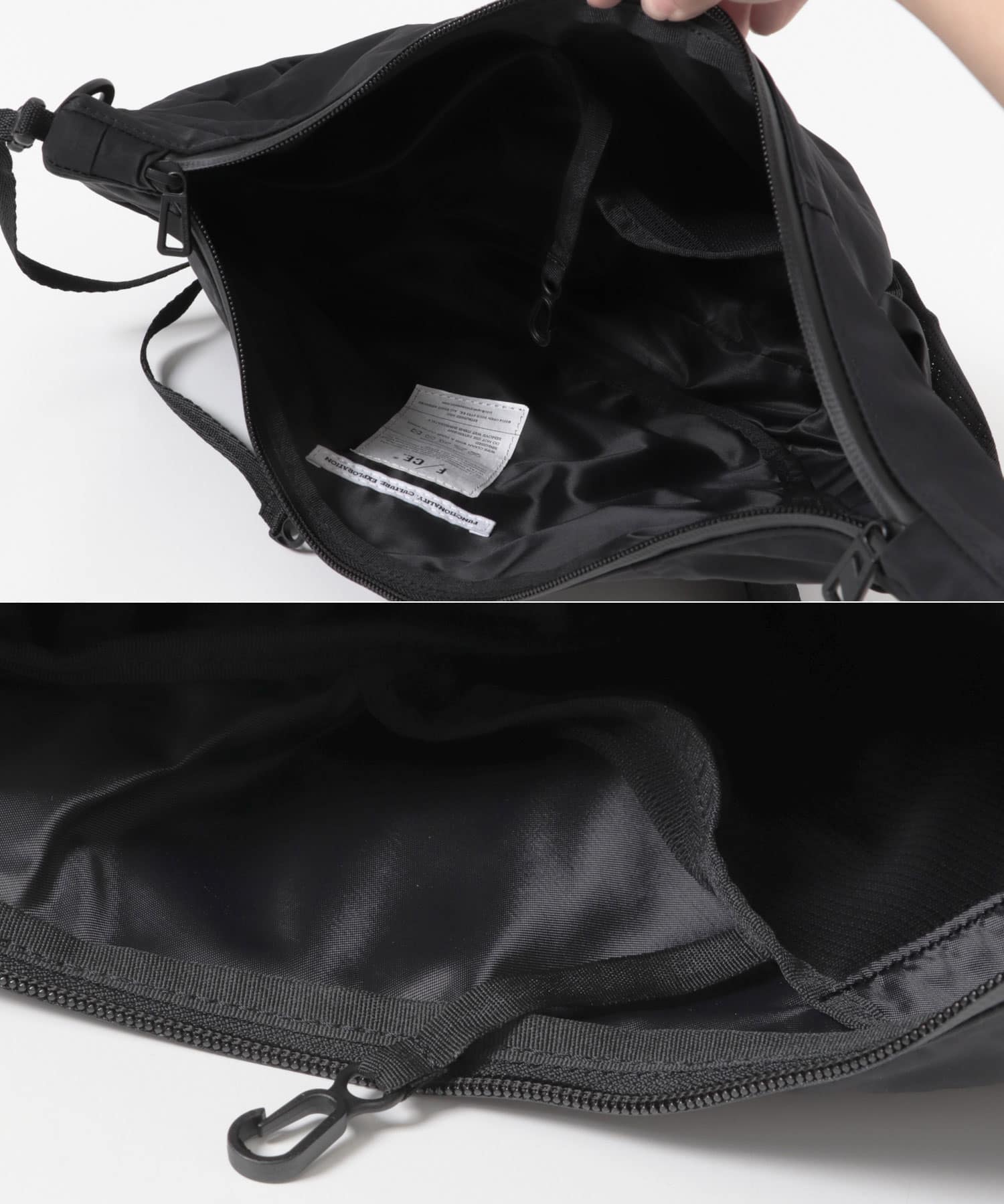 F/CE.　TEXTURED TWILL HORN MINI SHOULDER BAG Black FREE