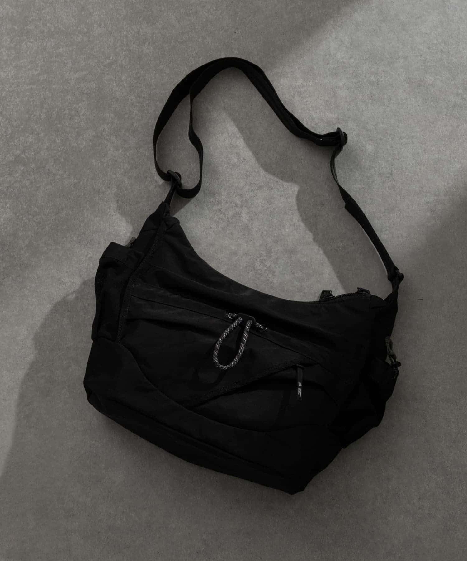 F/CE.　TEXTURED TWILL 2WAY SHOULDER TOTE Black FREE