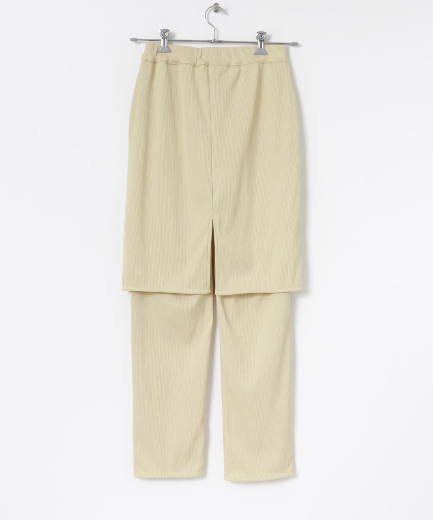 &her　Rib Skirt Pants YELLOW FREE