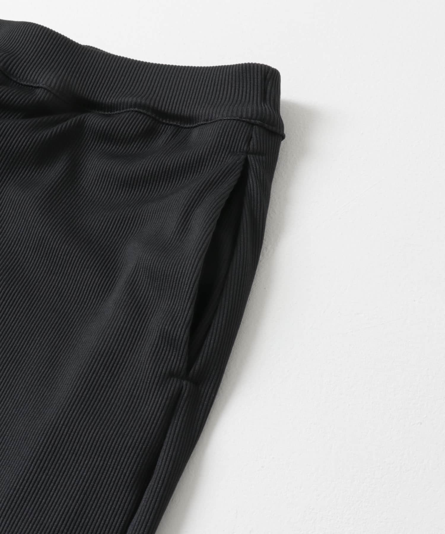 &her　Rib Skirt Pants BLACK FREE