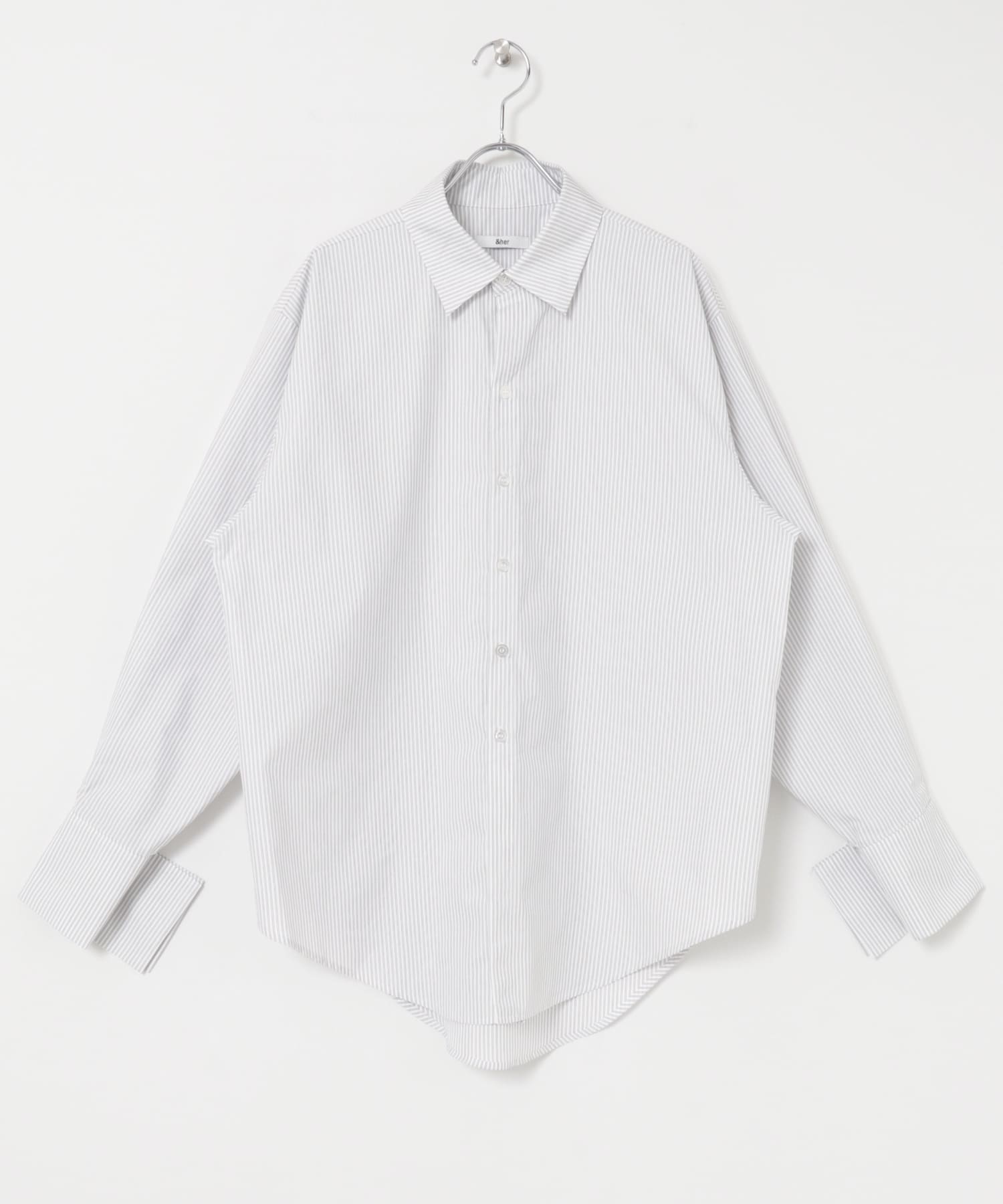 &her　Basic Shirts stripe