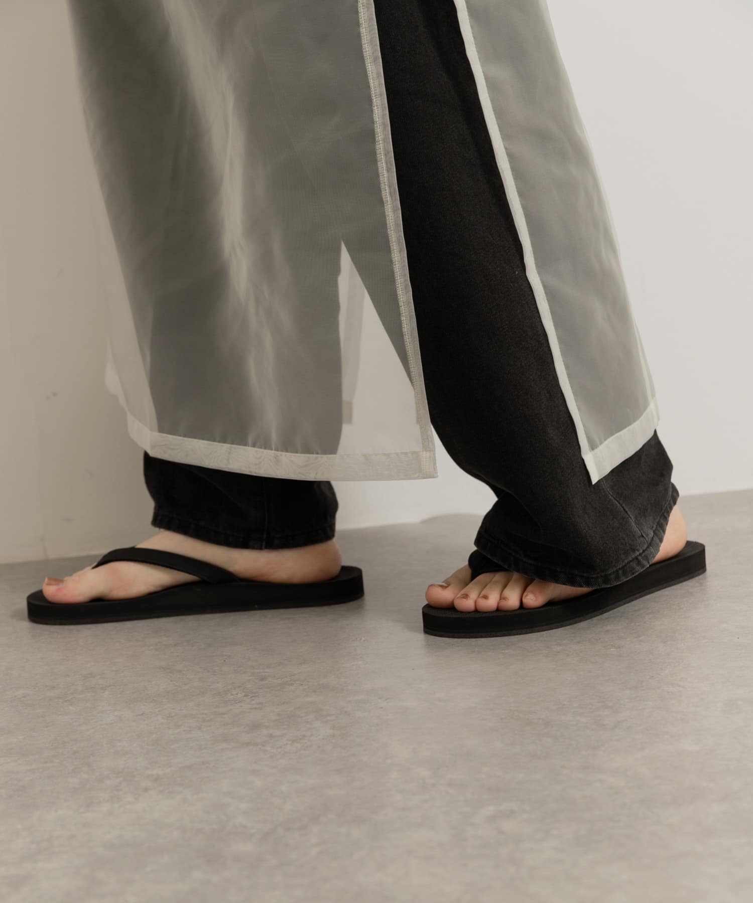 indosole　THE FLIP FLOP women BLACK 8