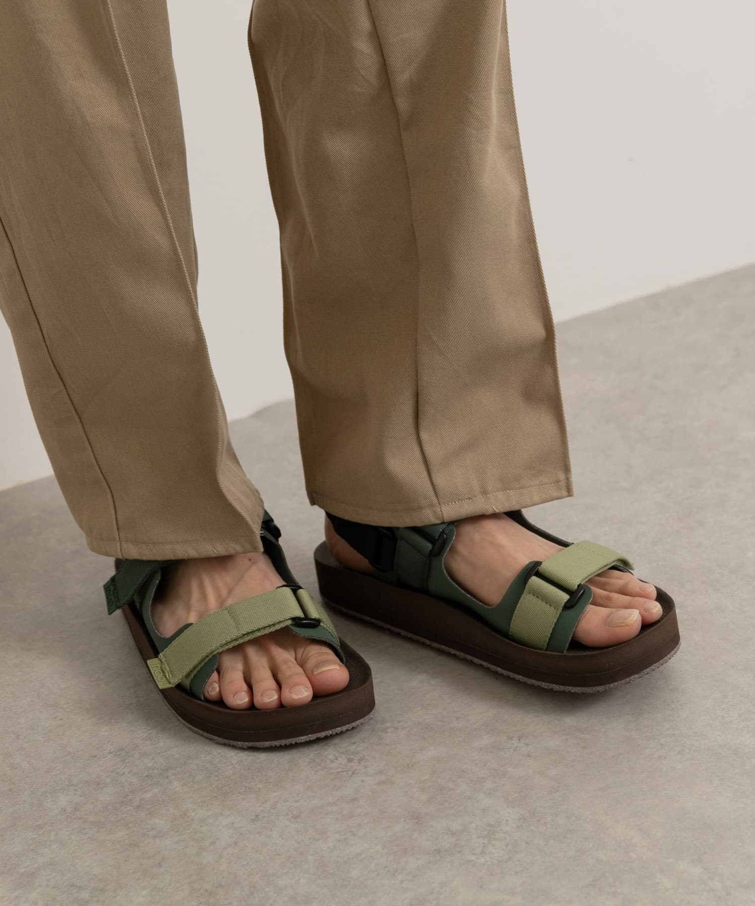 indosole　THE ADVENTURER men SOIL OLIVE 9