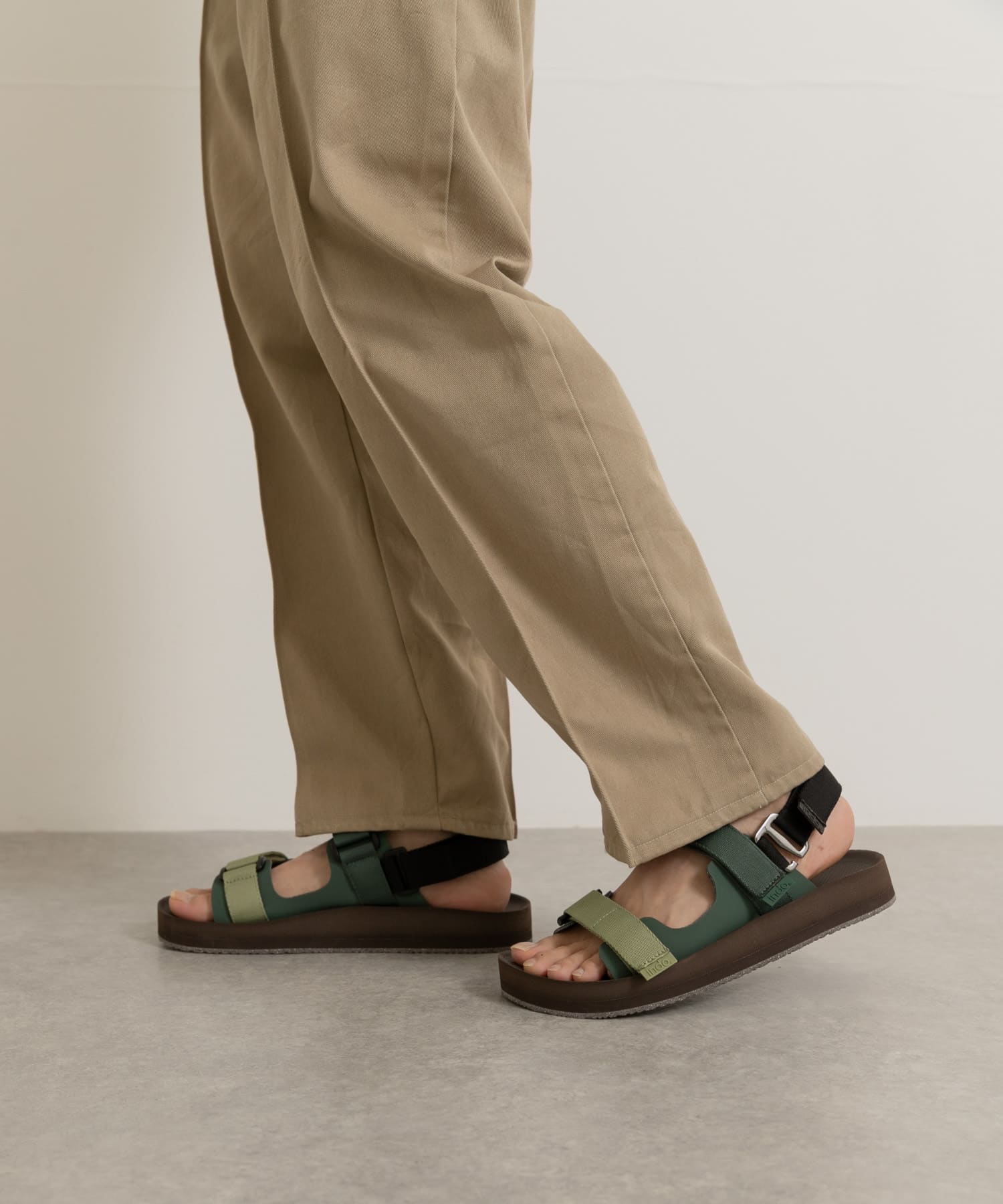 indosole　THE ADVENTURER men SOIL OLIVE 9