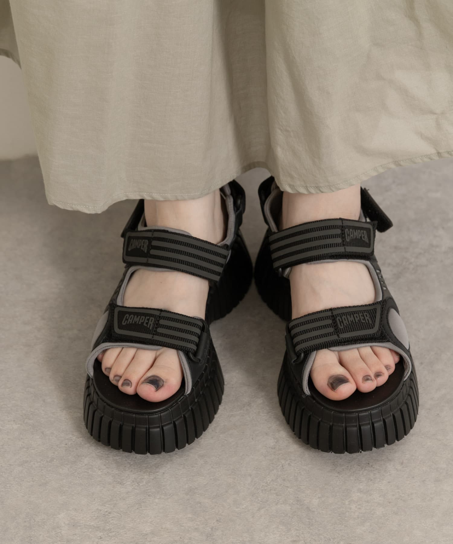 CAMPER　BCN Sandal 001BLK 37