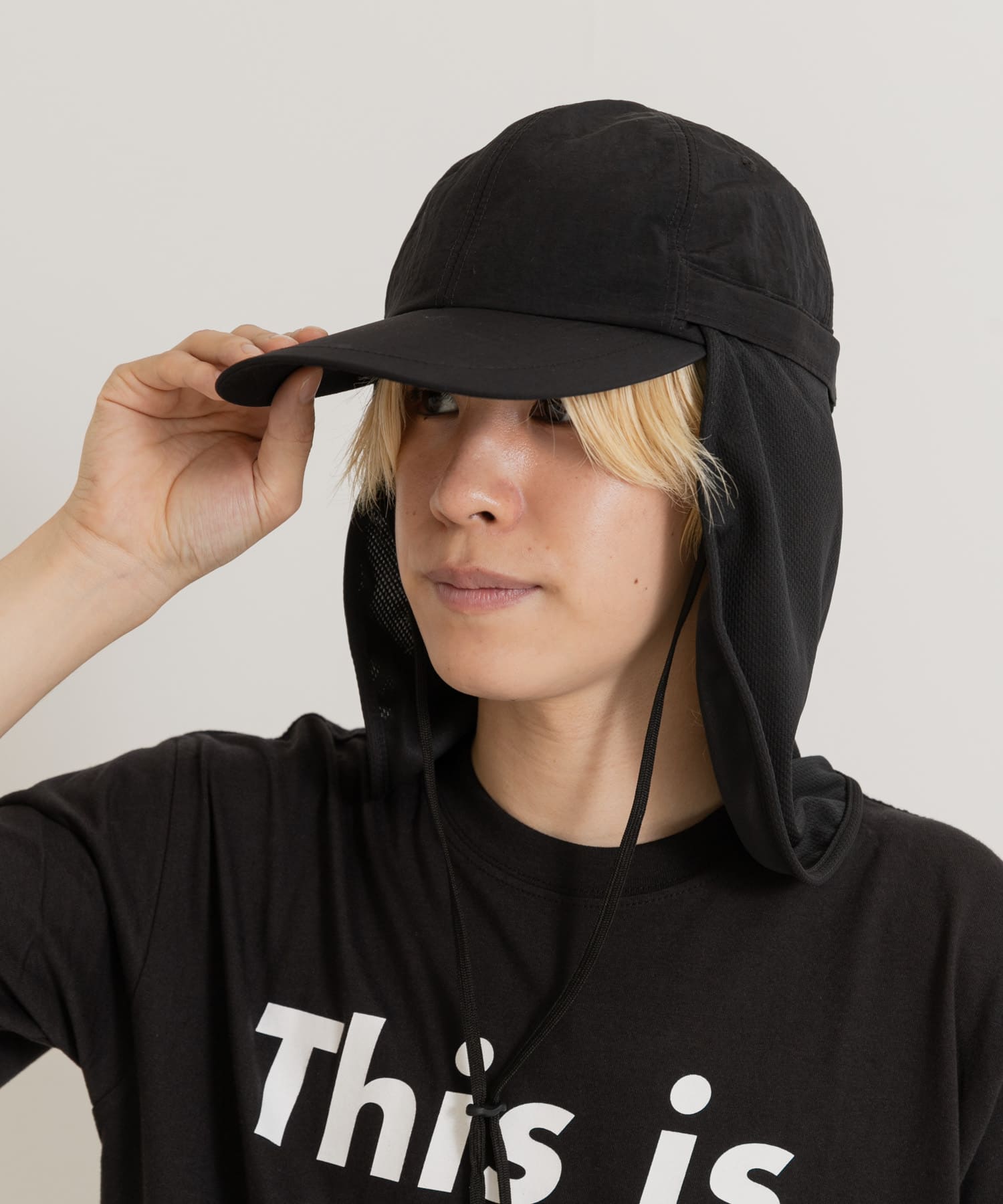 KEIMEN カイメン サンシェード付 ナイロンキャップ ネイビー