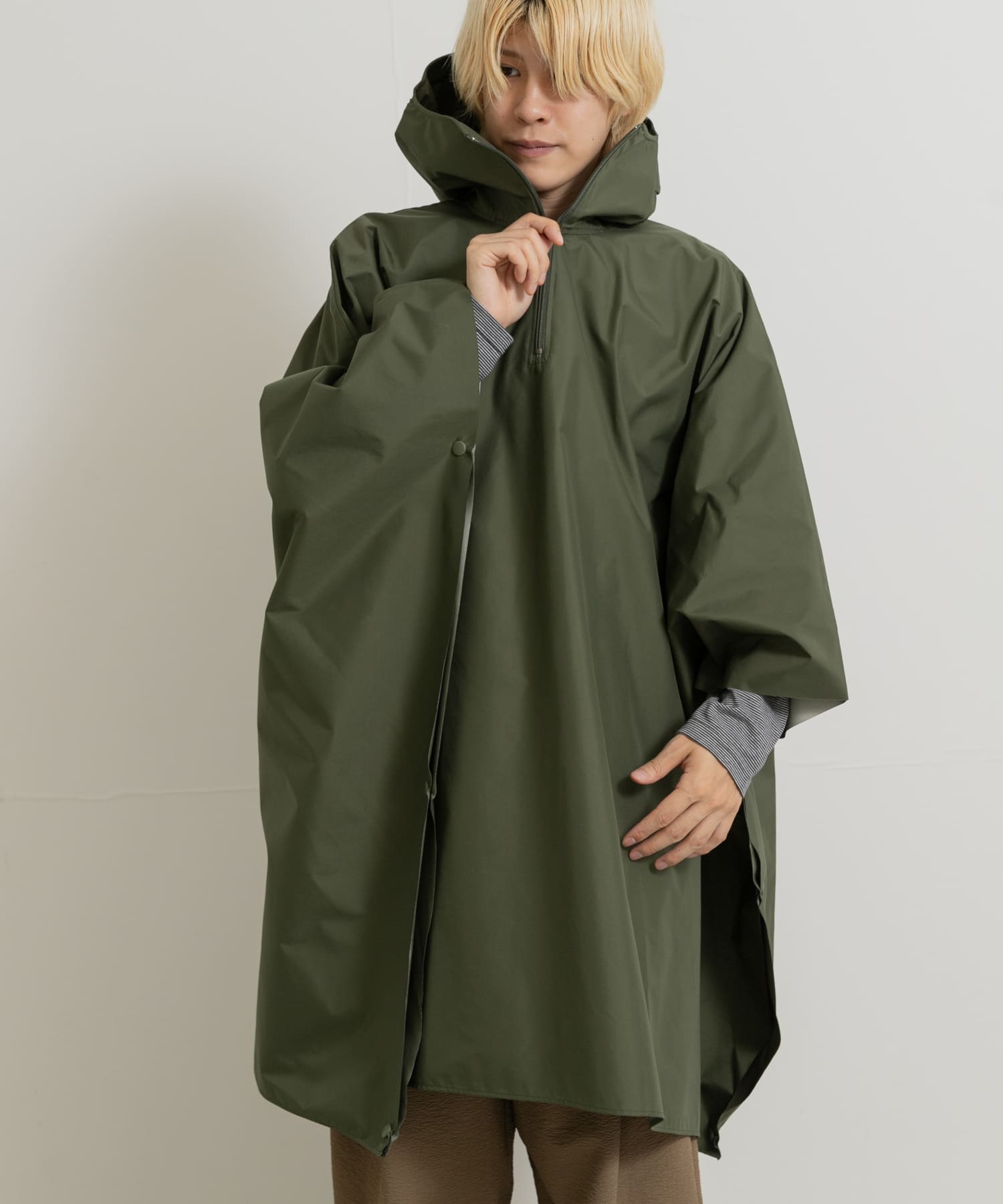 KEIMEN　Poncho Khaki FREE