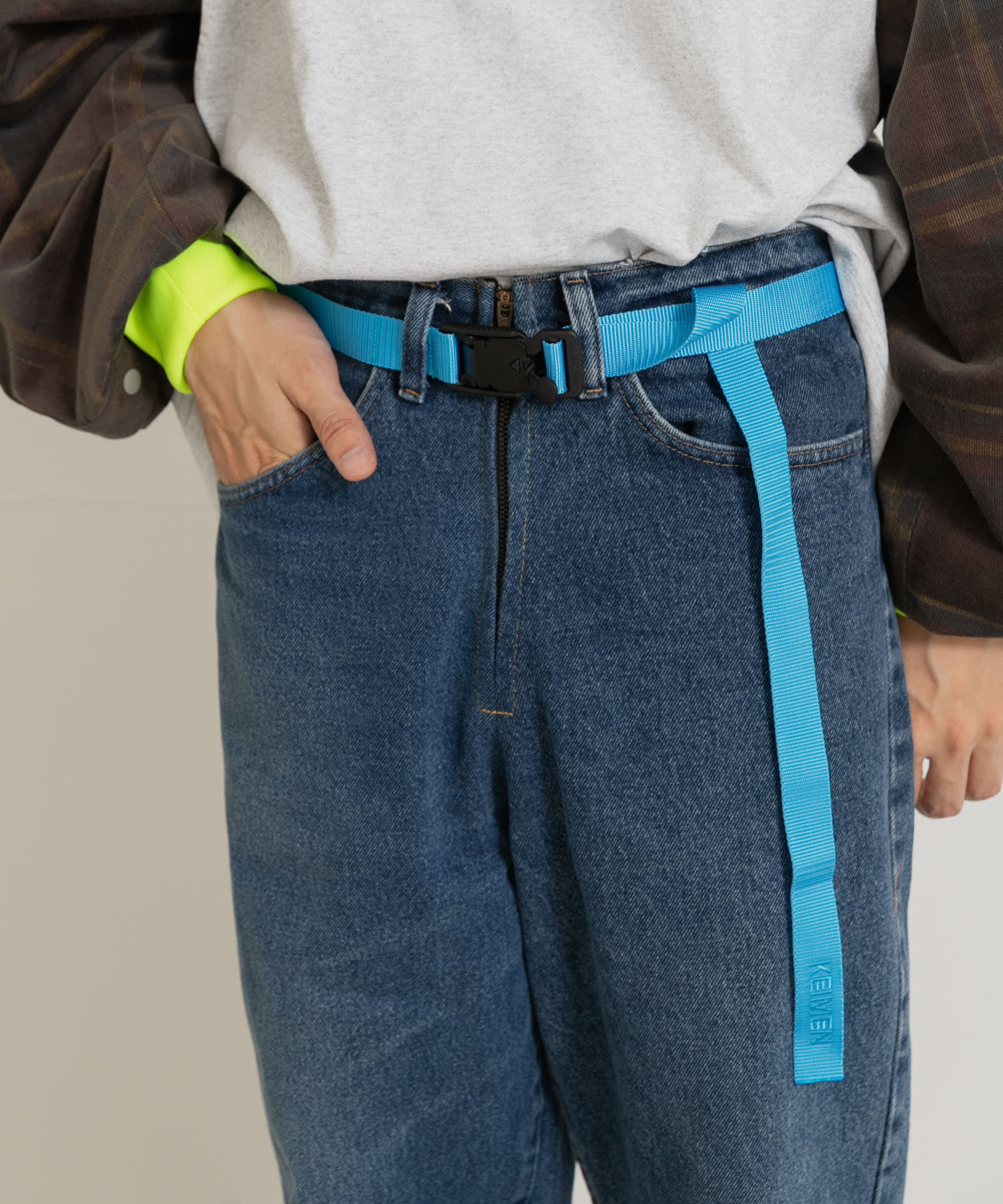 KEIMEN　Nylon Belt Blue FREE