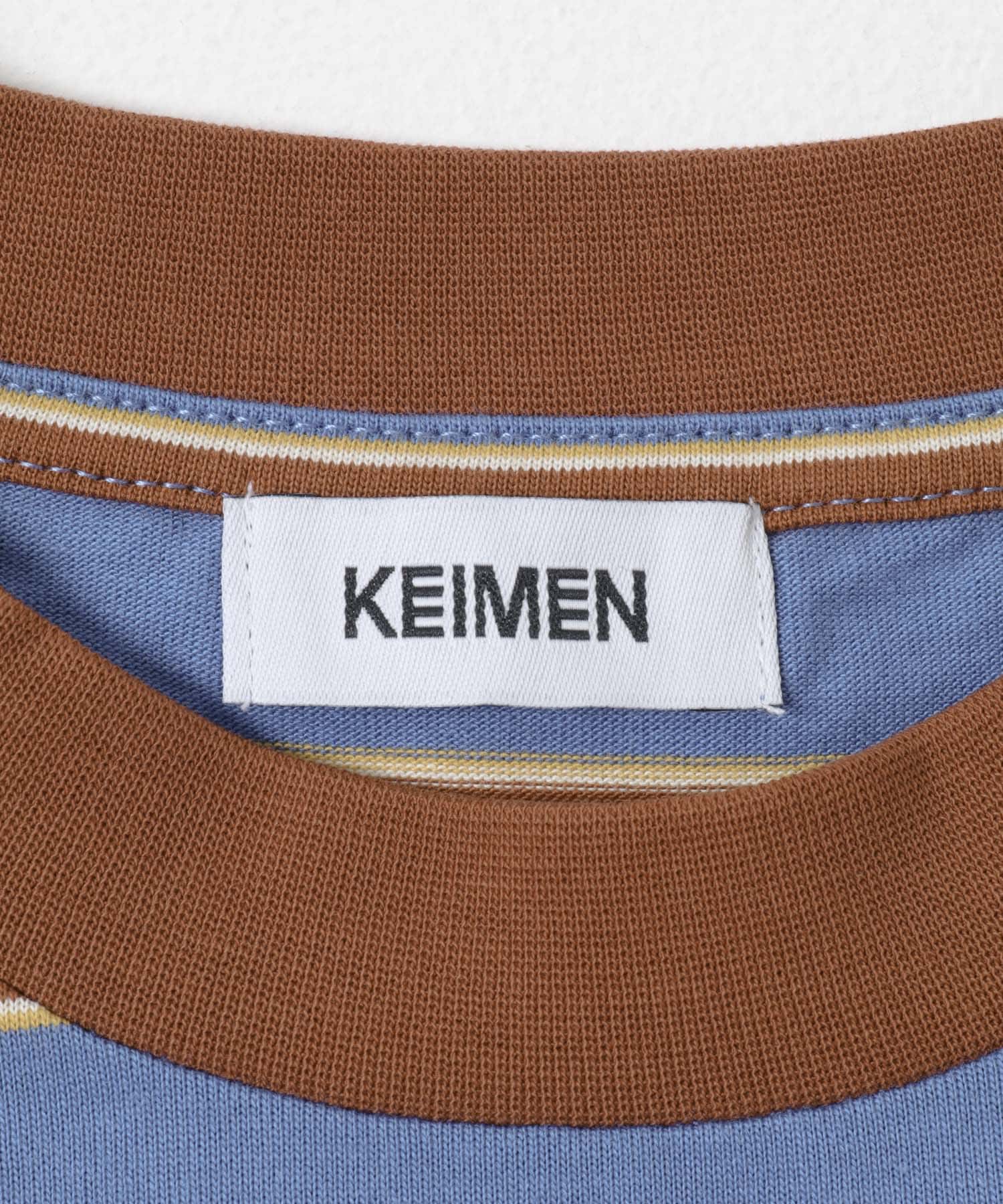 KEIMEN　Strata long T-shirts Blue M