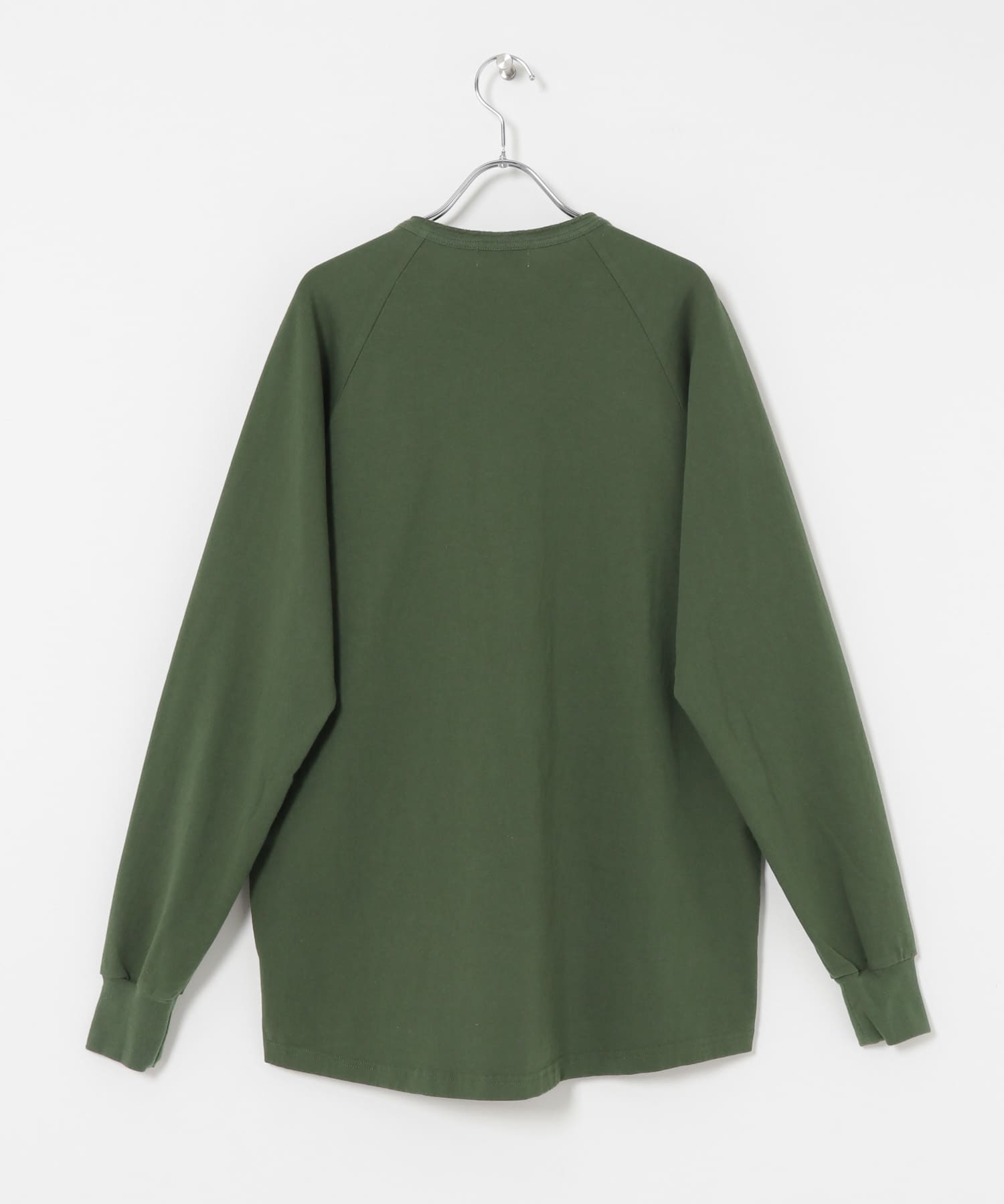 KEIMEN　Henley neck T-shirts Green M