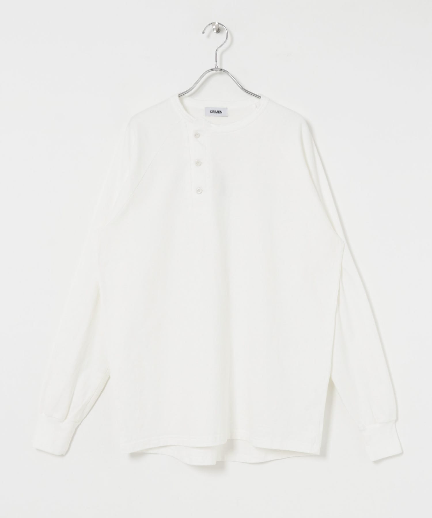 KEIMEN　Henley neck T-shirts White M