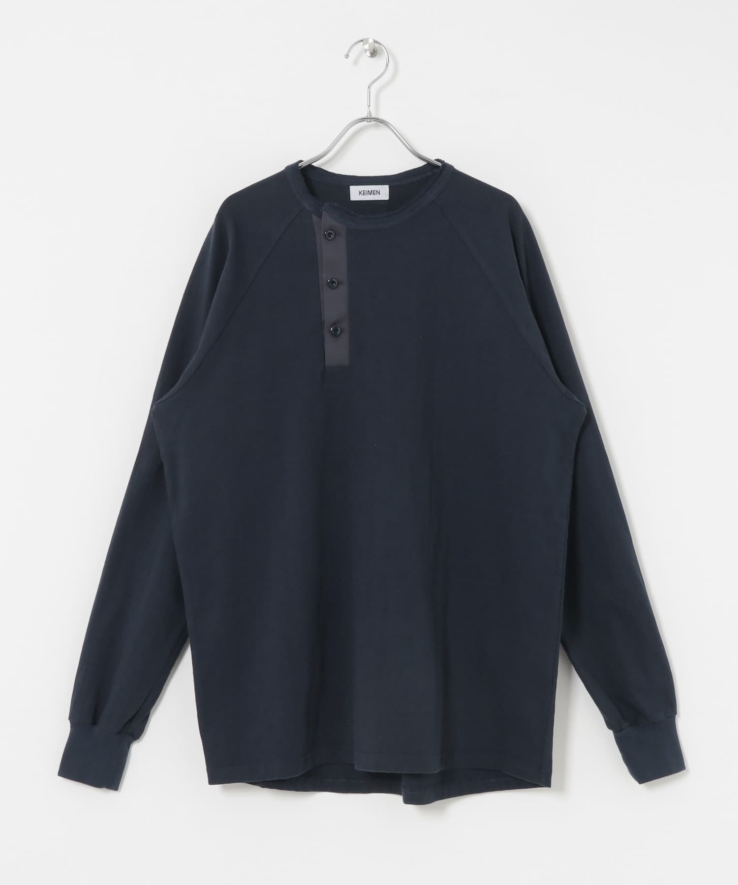 KEIMEN　Henley neck T-shirts Navy M