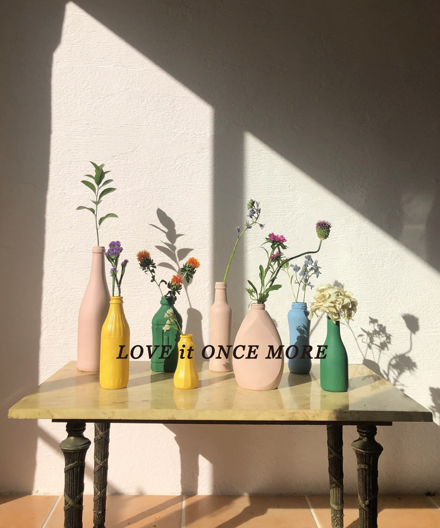 LOVE it ONCE MORE　love it flower vase L yellow FREE