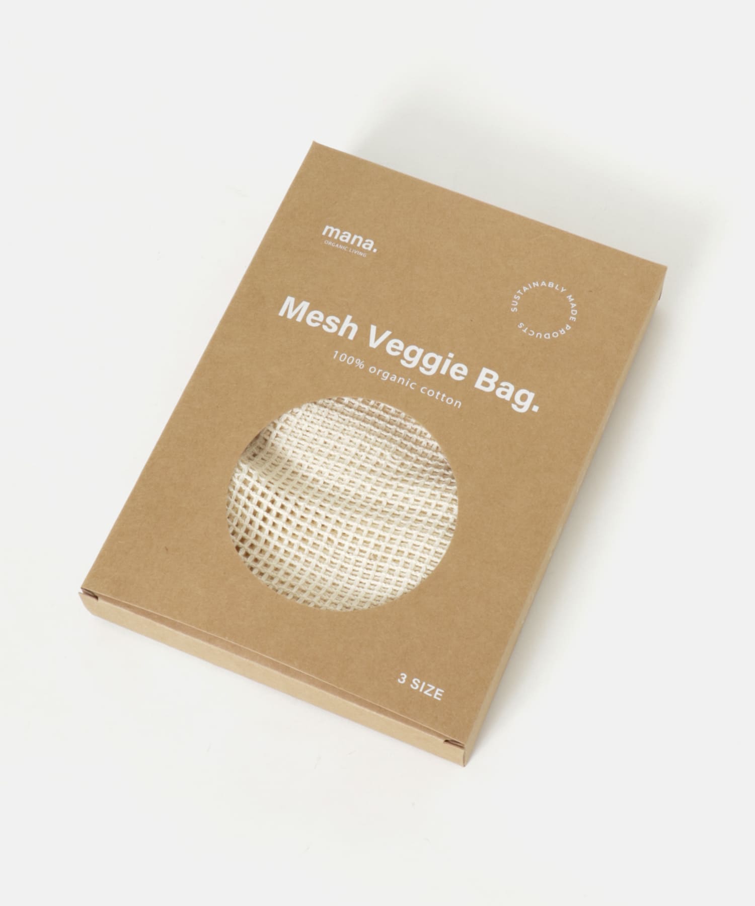 mana. ORGANIC LIVING　メッシュベジバッグ natural -
