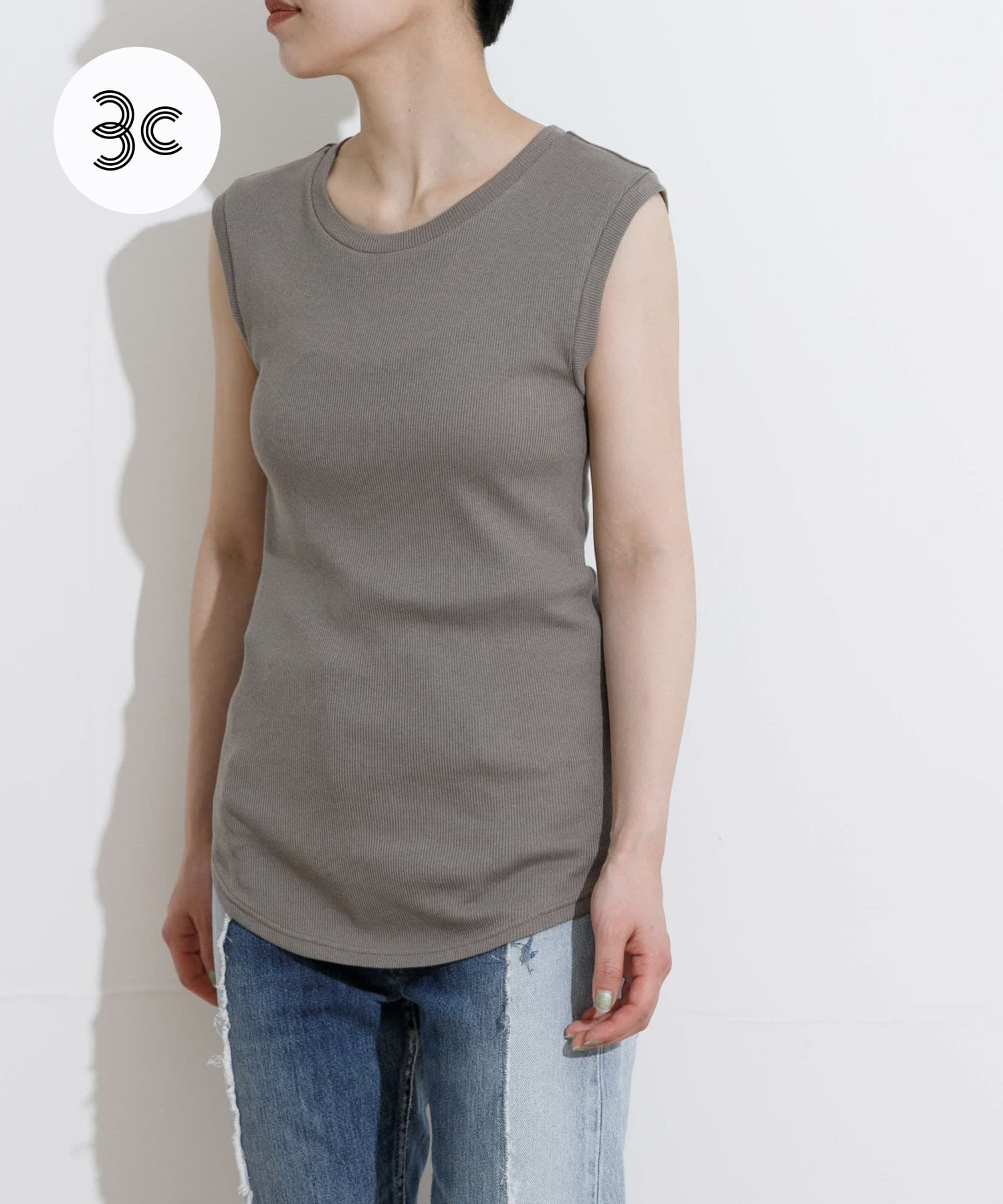 『別注』MIDIUMISOLID×TGM　Mix organic cotton tank-top