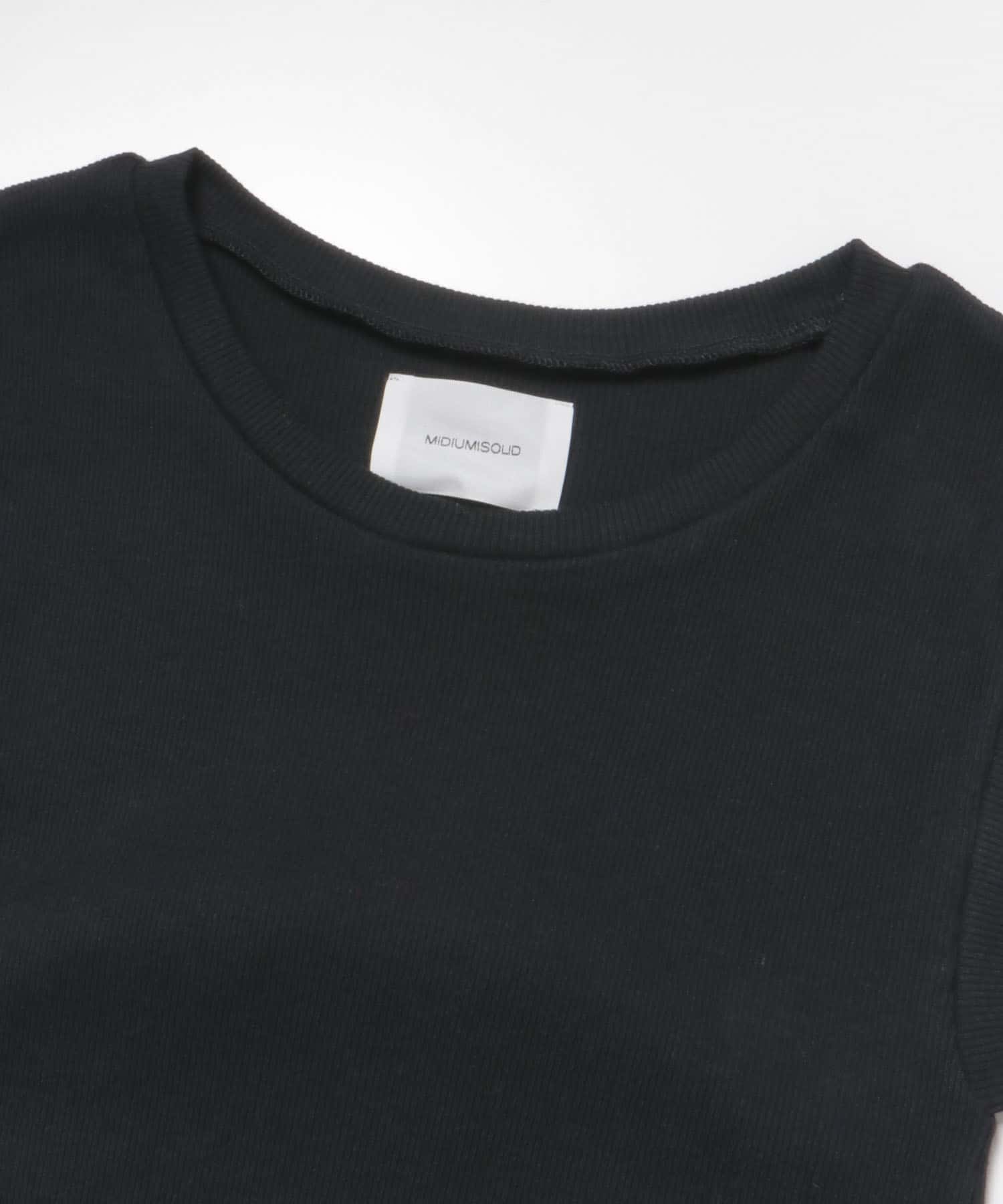 『別注』MIDIUMISOLID×TGM　Mix organic cotton tank-top Black FREE
