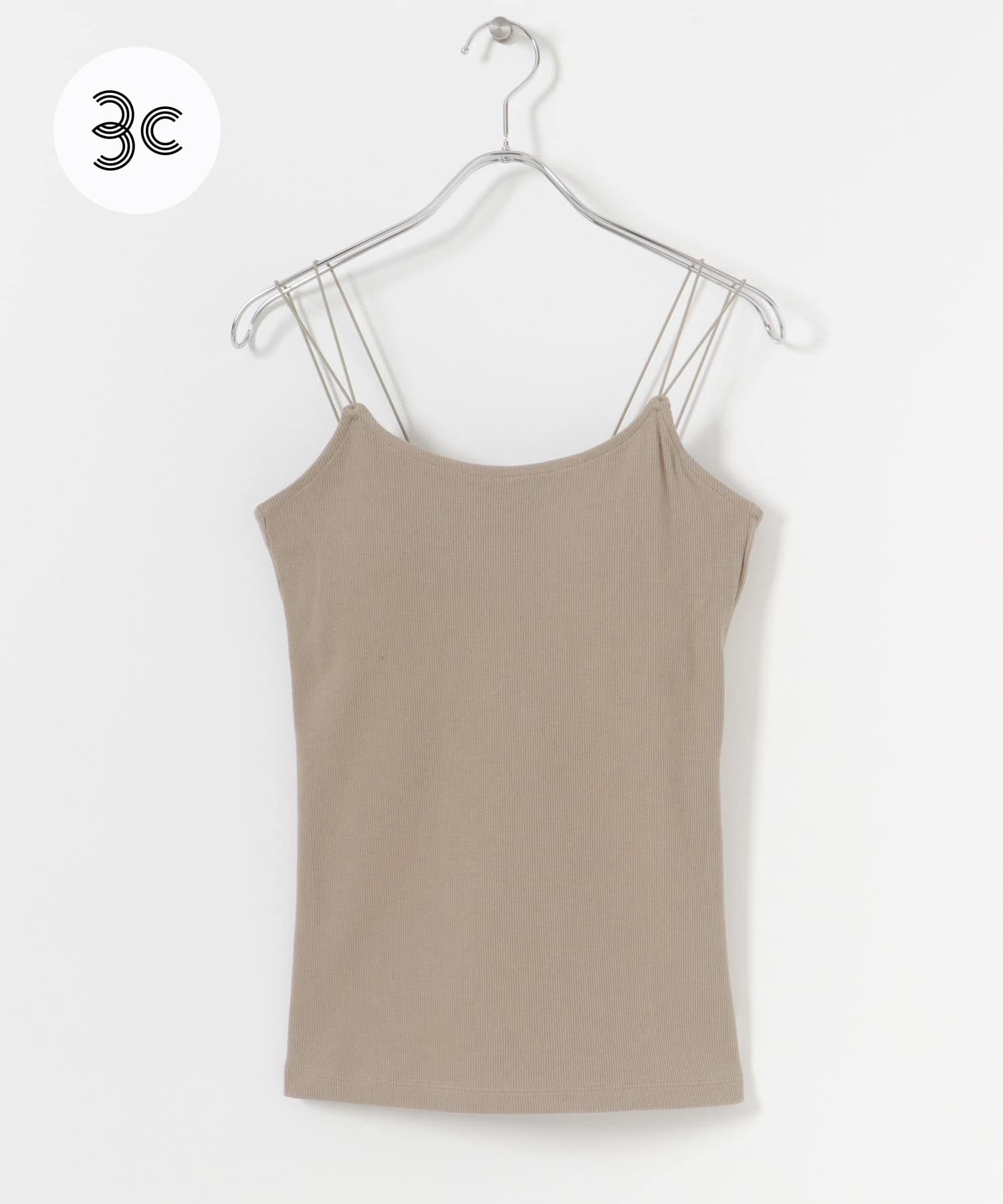 『別注』MIDIUMISOLID×TGM　Organic cotton camisole Mocha FREE
