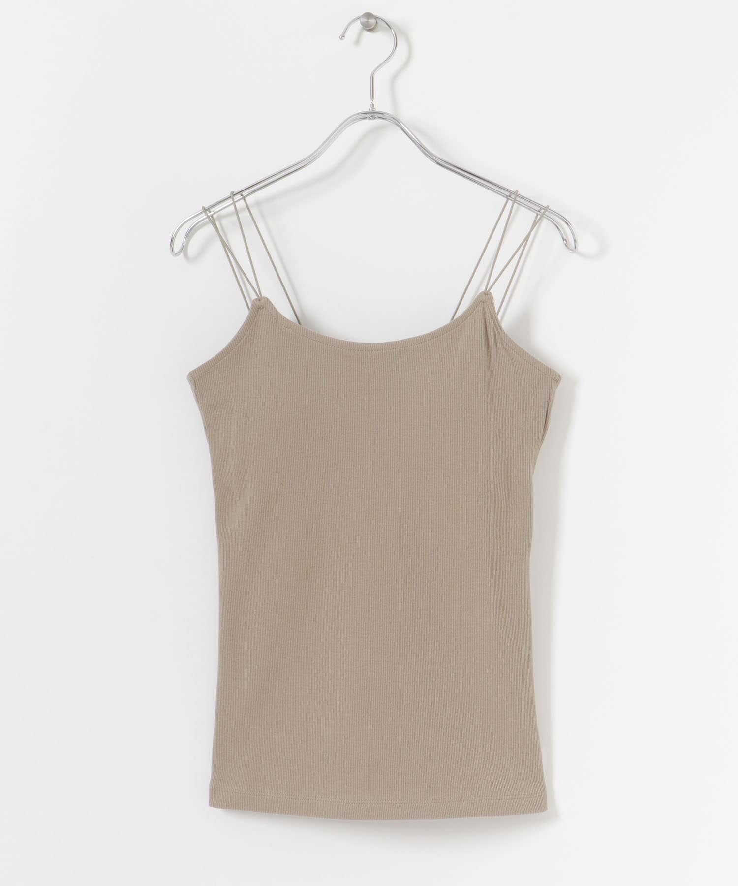 『別注』MIDIUMISOLID×TGM　Organic cotton camisole Mocha FREE