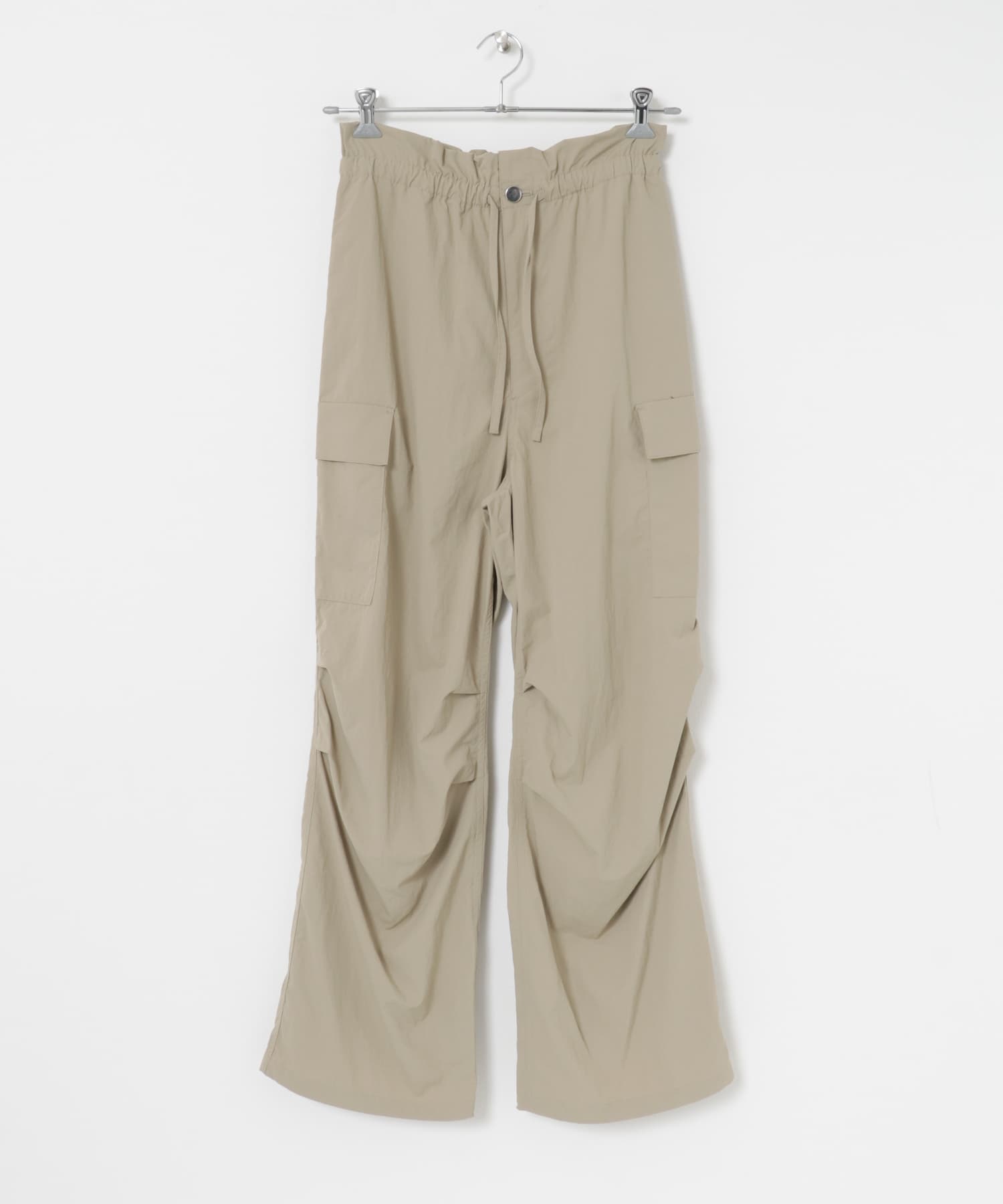『別注』MIDIUMISOLID×TGM　RE-Nylon parachute pants BEIGE FREE