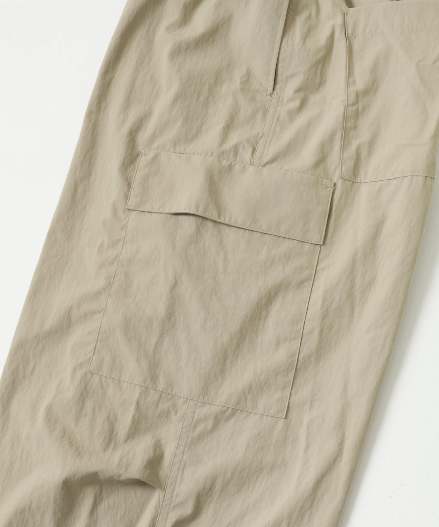 『別注』MIDIUMISOLID×TGM　RE-Nylon parachute pants BEIGE FREE