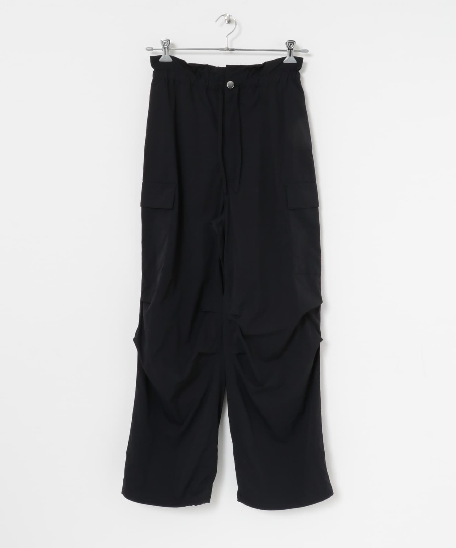 『別注』MIDIUMISOLID×TGM　RE-Nylon parachute pants BLACK FREE