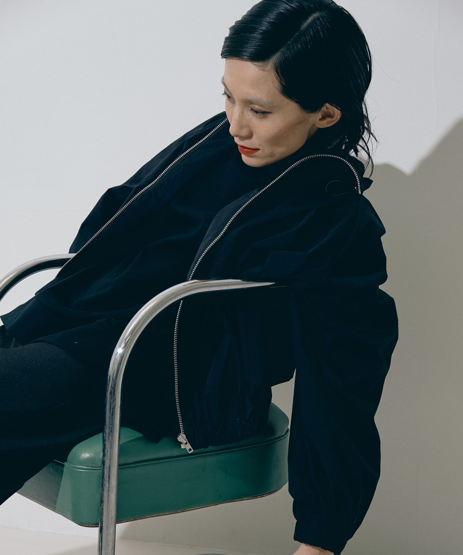 『別注』MIDIUMISOLID×TGM　RE-Nylon short blouson BLACK FREE