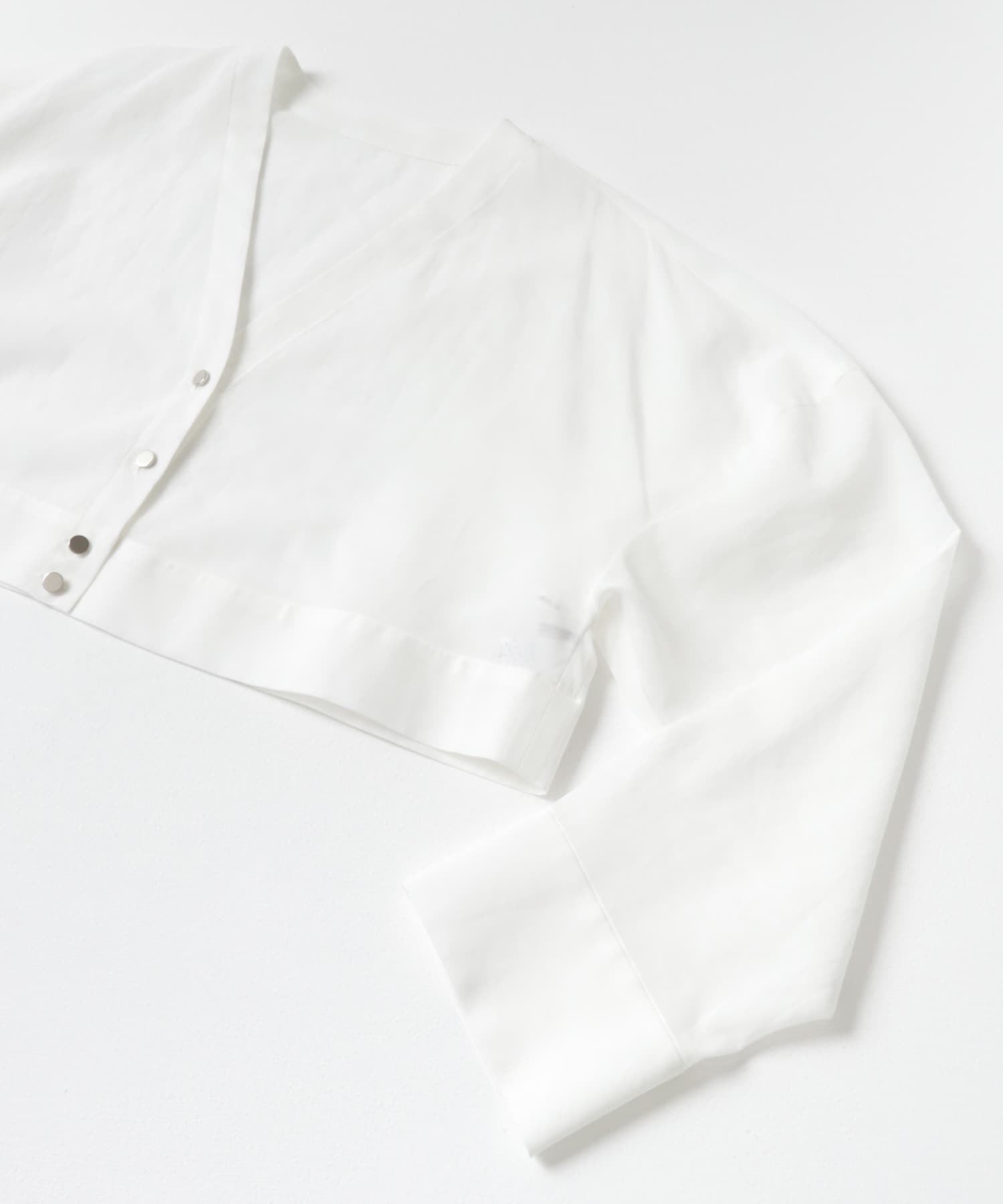 『別注』MIDIUMISOLID×TGM　sheer voile Vneck Cardigan OFF one
