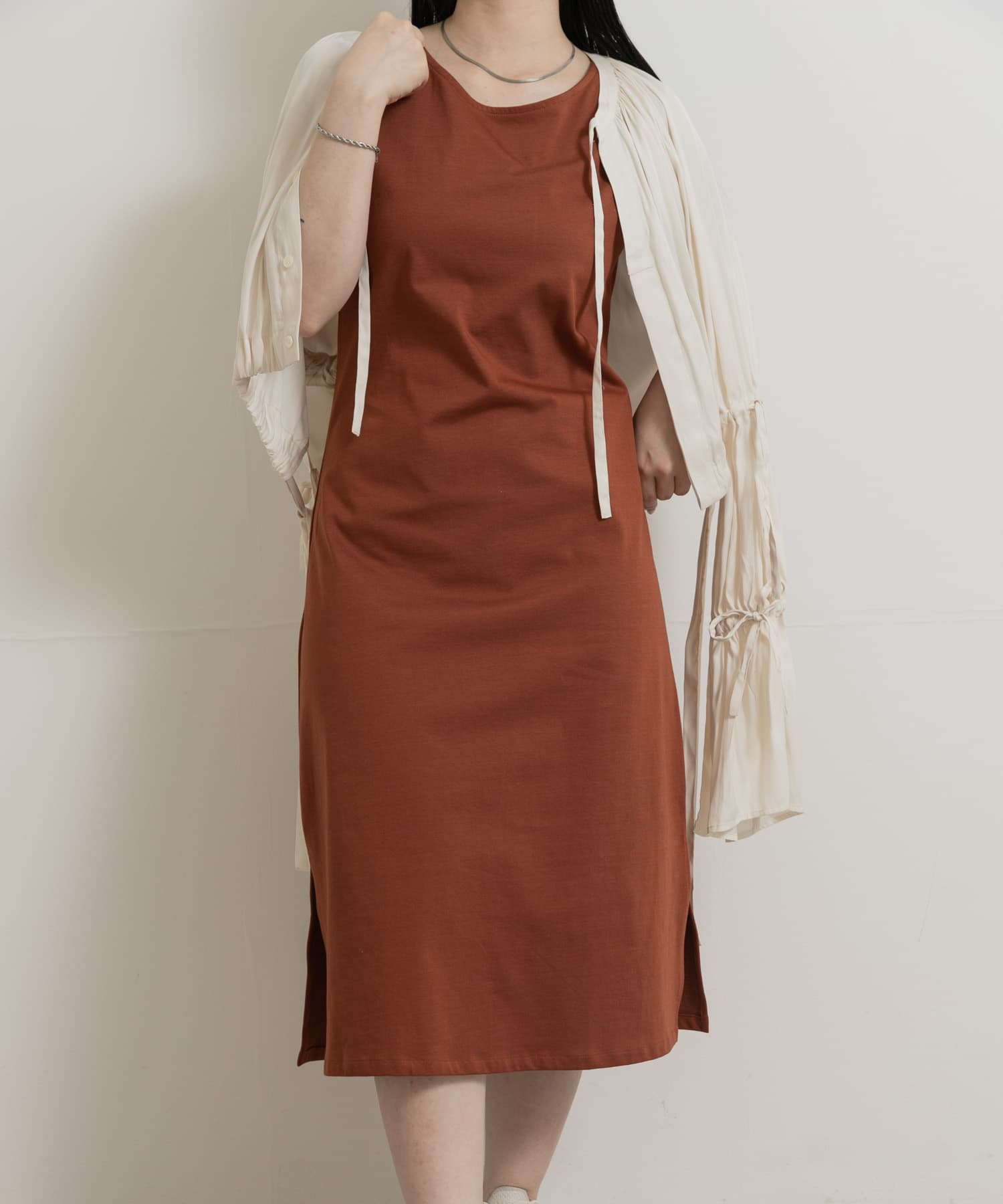 『別注』MIDIUMISOLID×TGM　back open neck one-piece