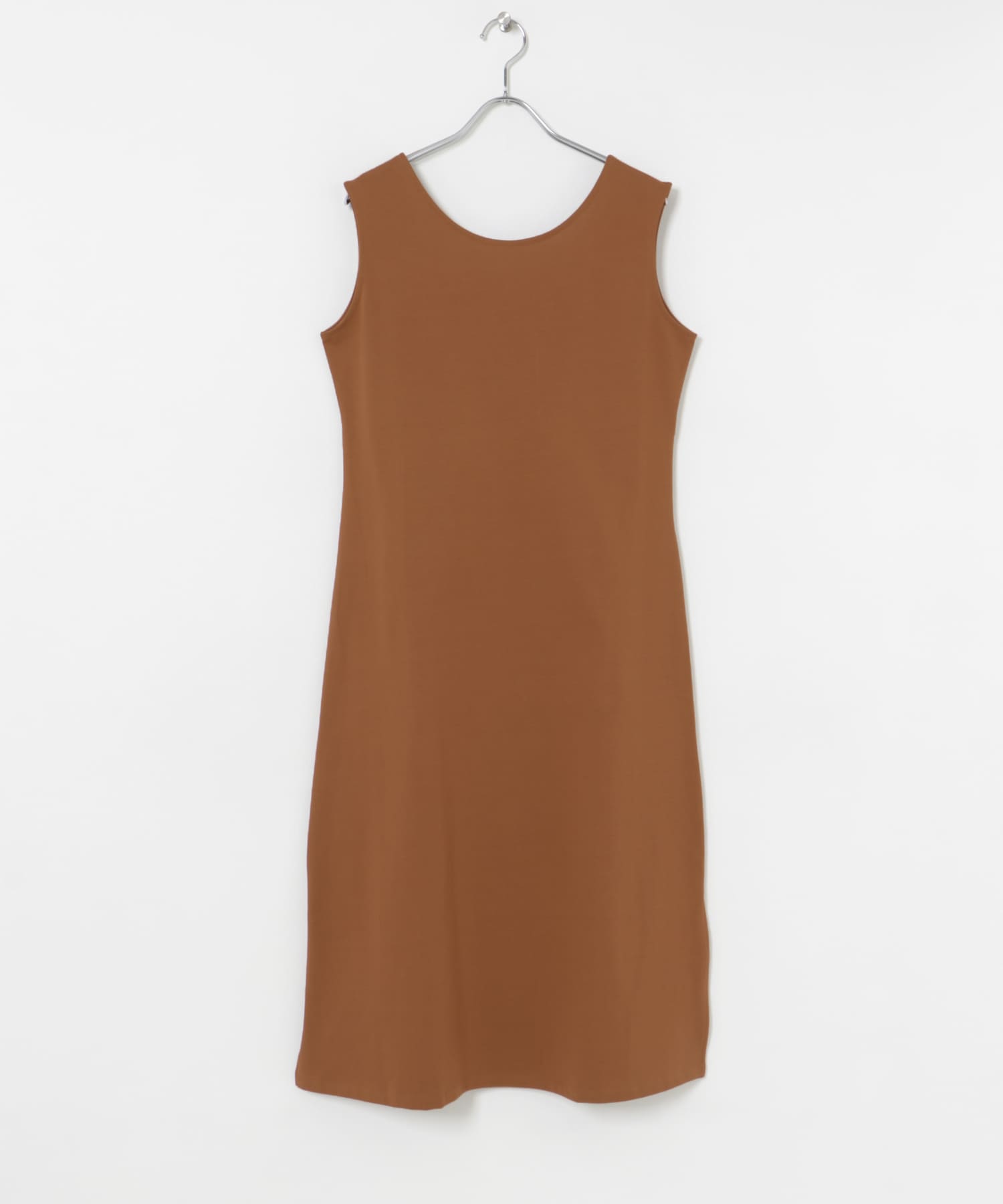『別注』MIDIUMISOLID×TGM　back open neck one-piece BROWN one
