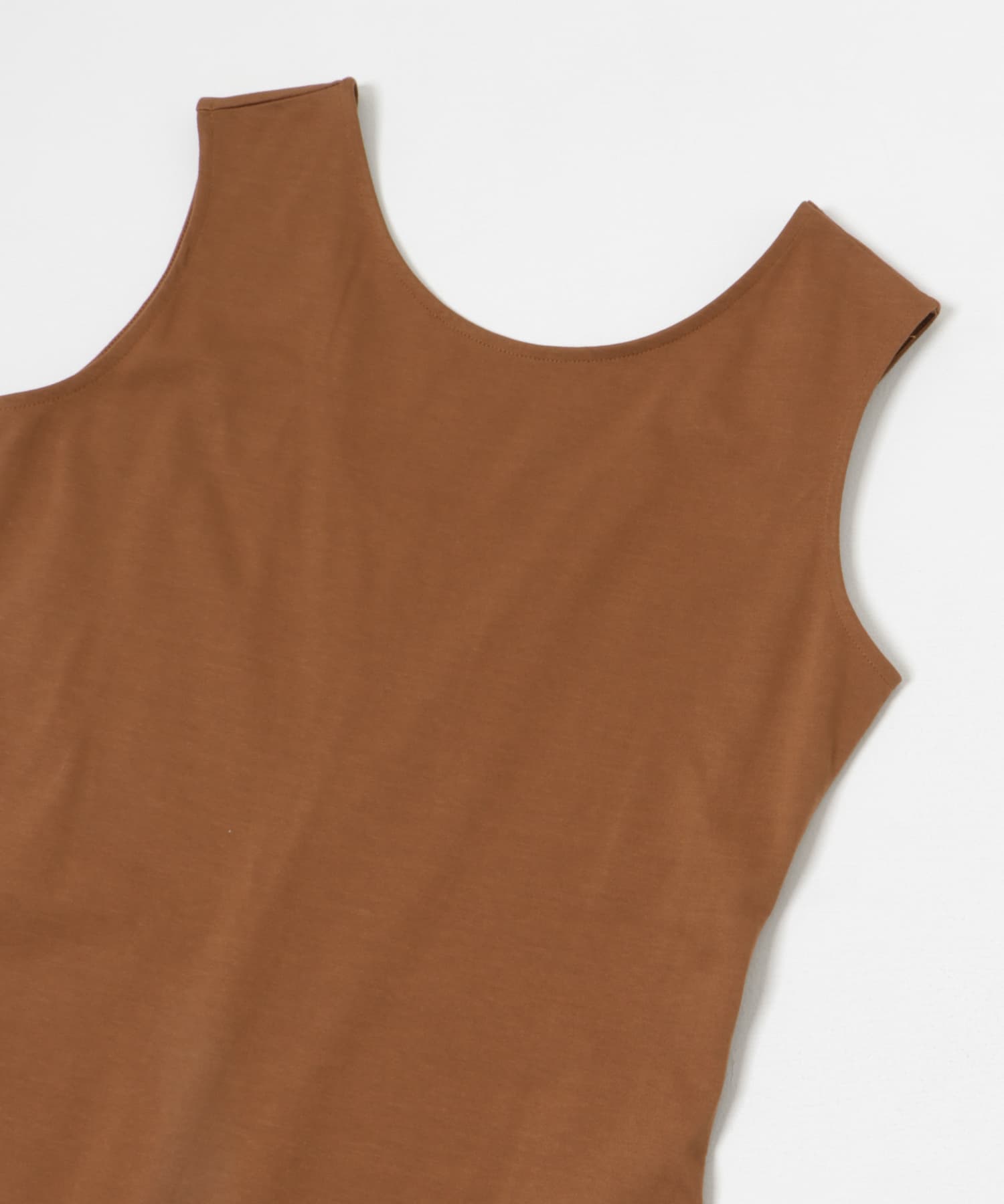 『別注』MIDIUMISOLID×TGM　back open neck one-piece BROWN one
