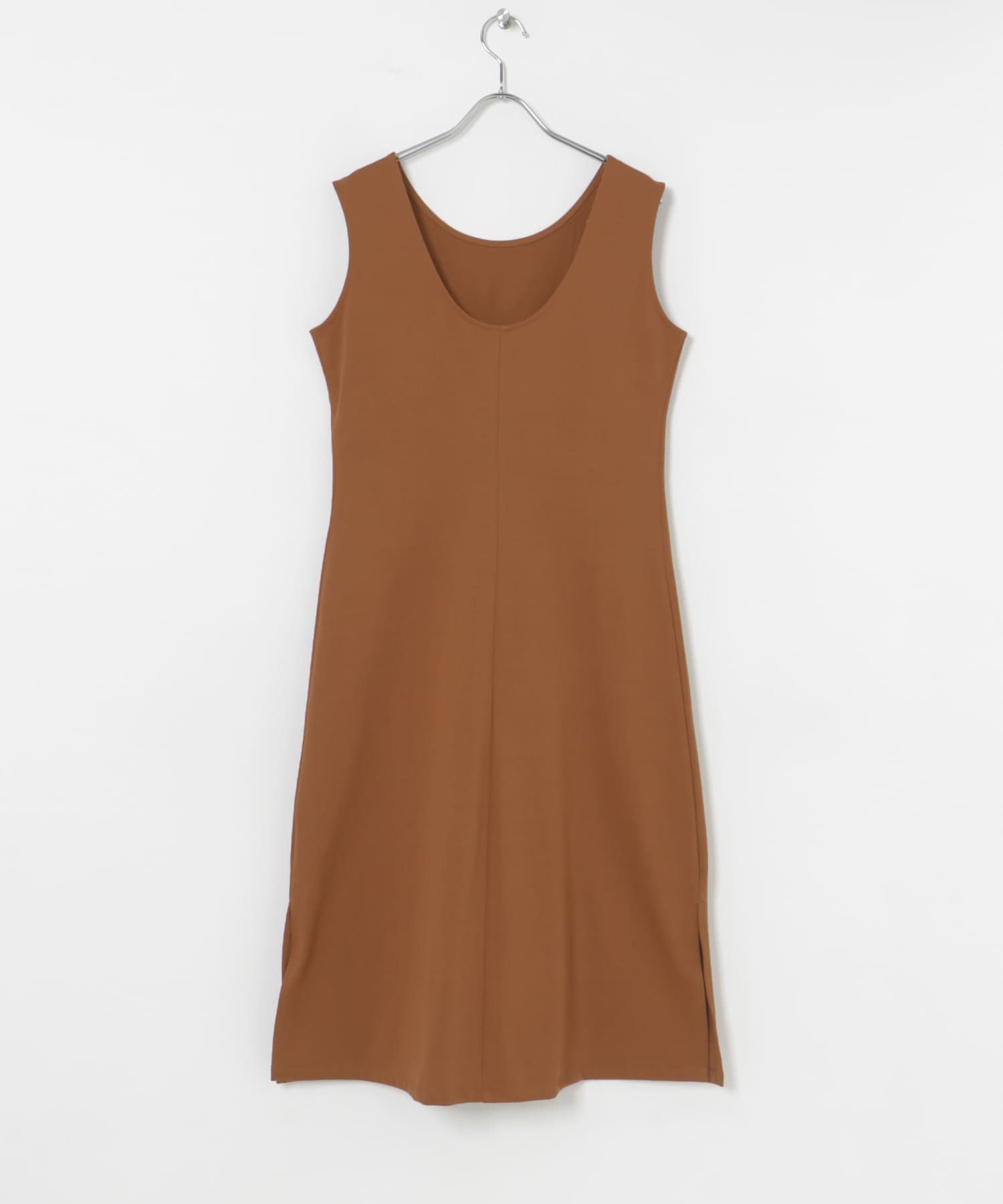 『別注』MIDIUMISOLID×TGM　back open neck one-piece BROWN one