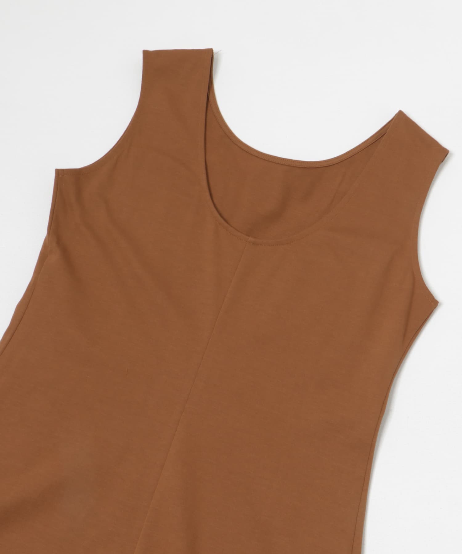 『別注』MIDIUMISOLID×TGM　back open neck one-piece BROWN one