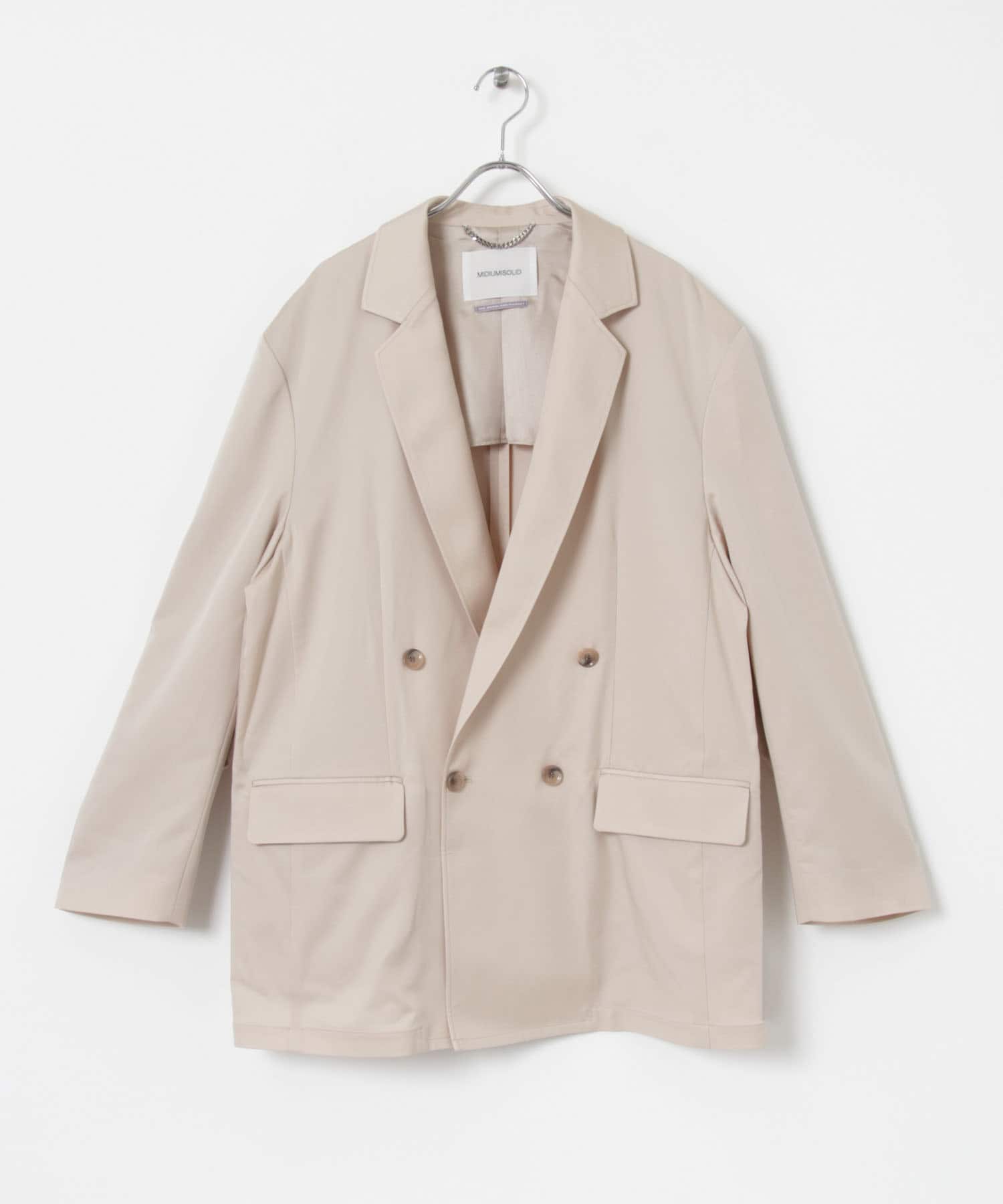 『別注』MIDIUMISOLID×TGM　Double breasted jacket l.Beige one