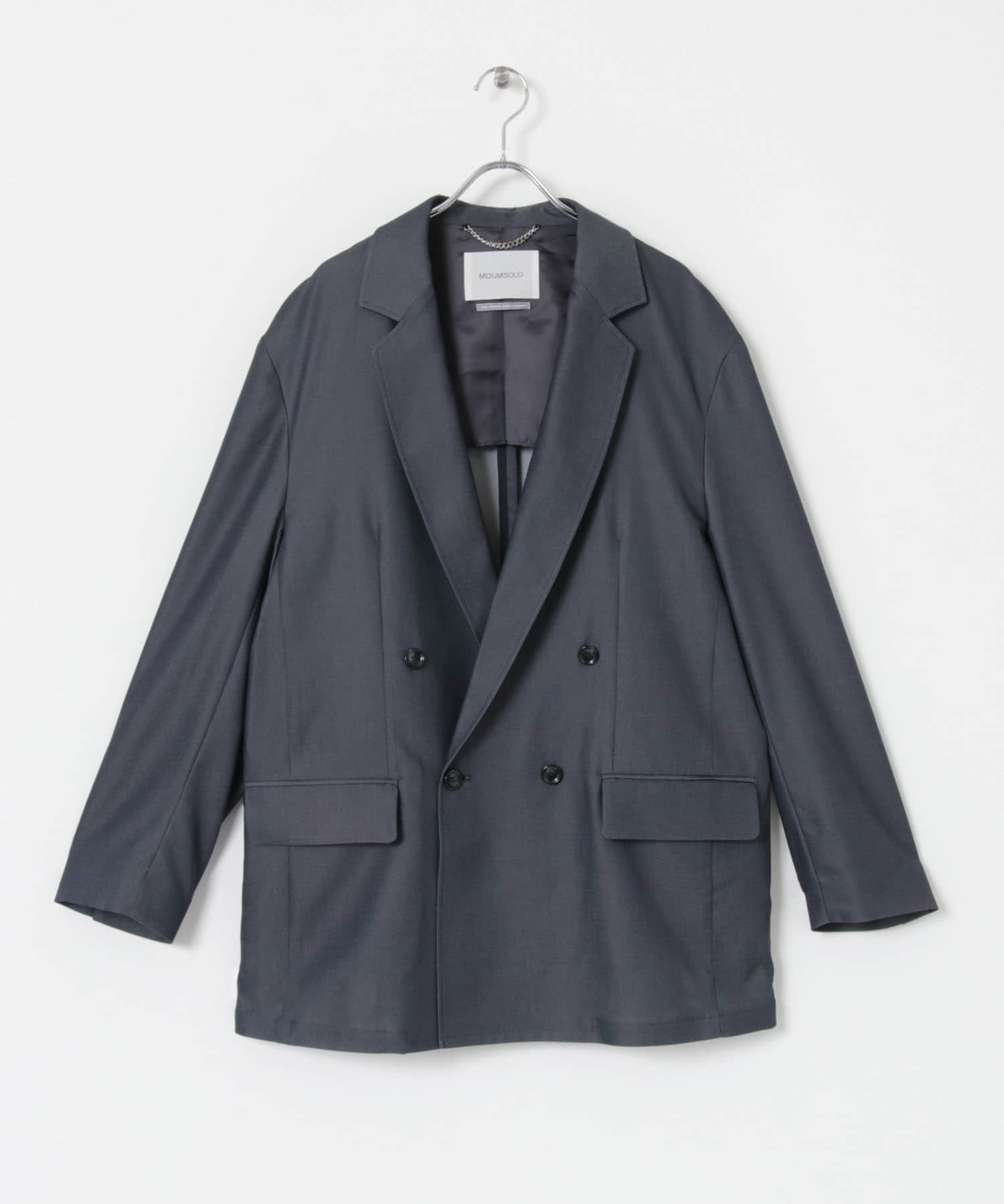 『別注』MIDIUMISOLID×TGM　Double breasted jacket C.Gray one