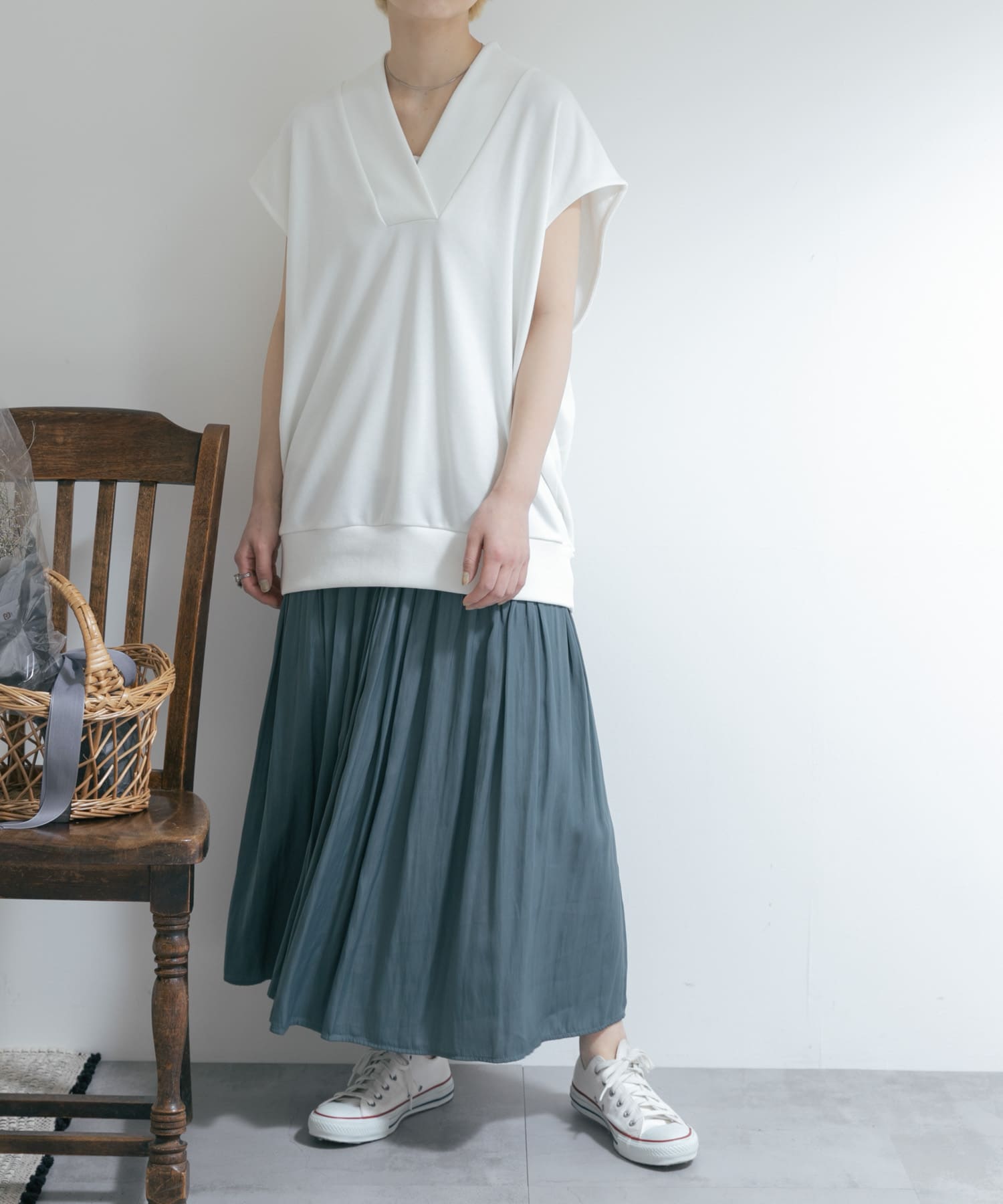 身長：163cm サイズ：one