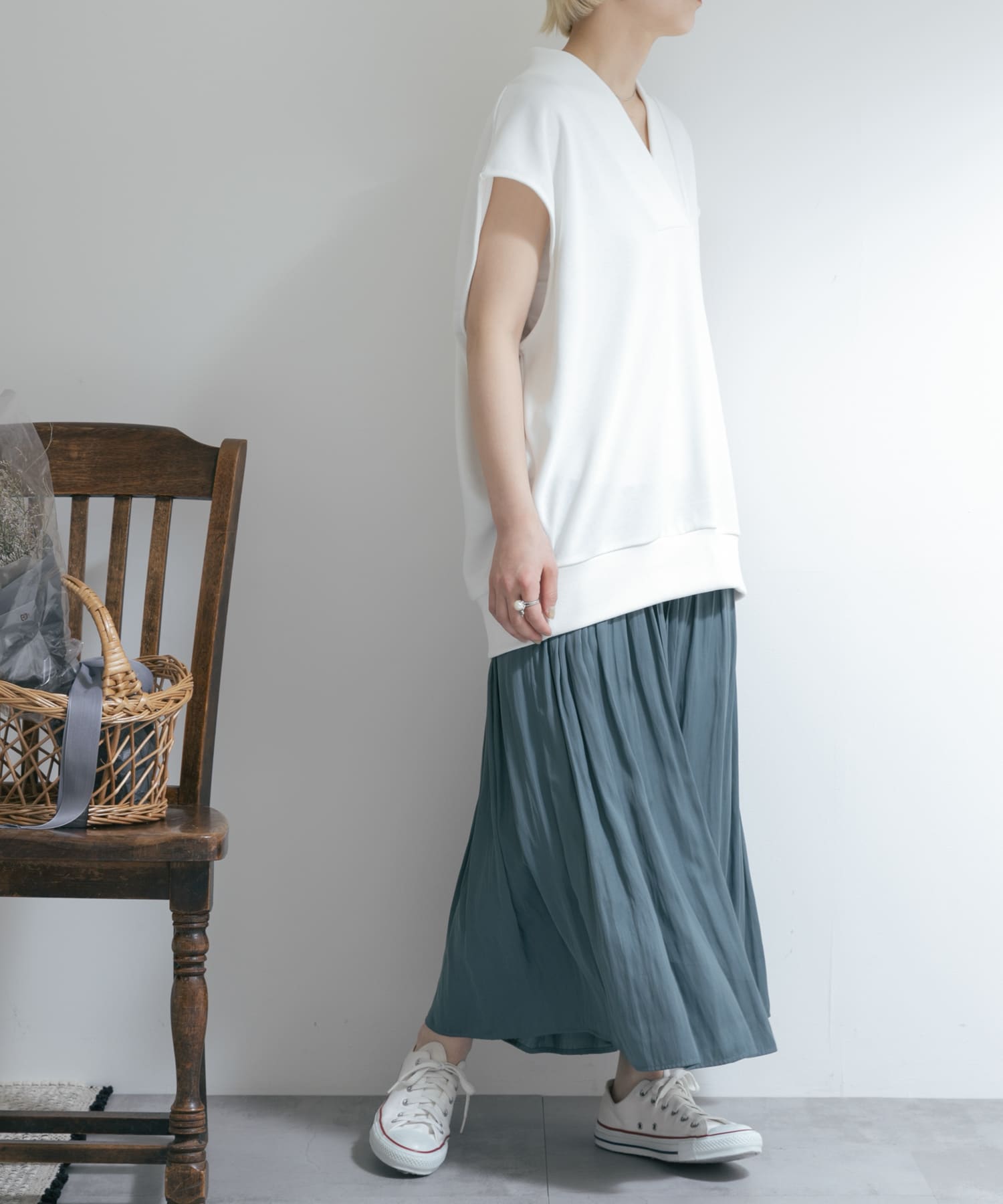 身長：163cm サイズ：one