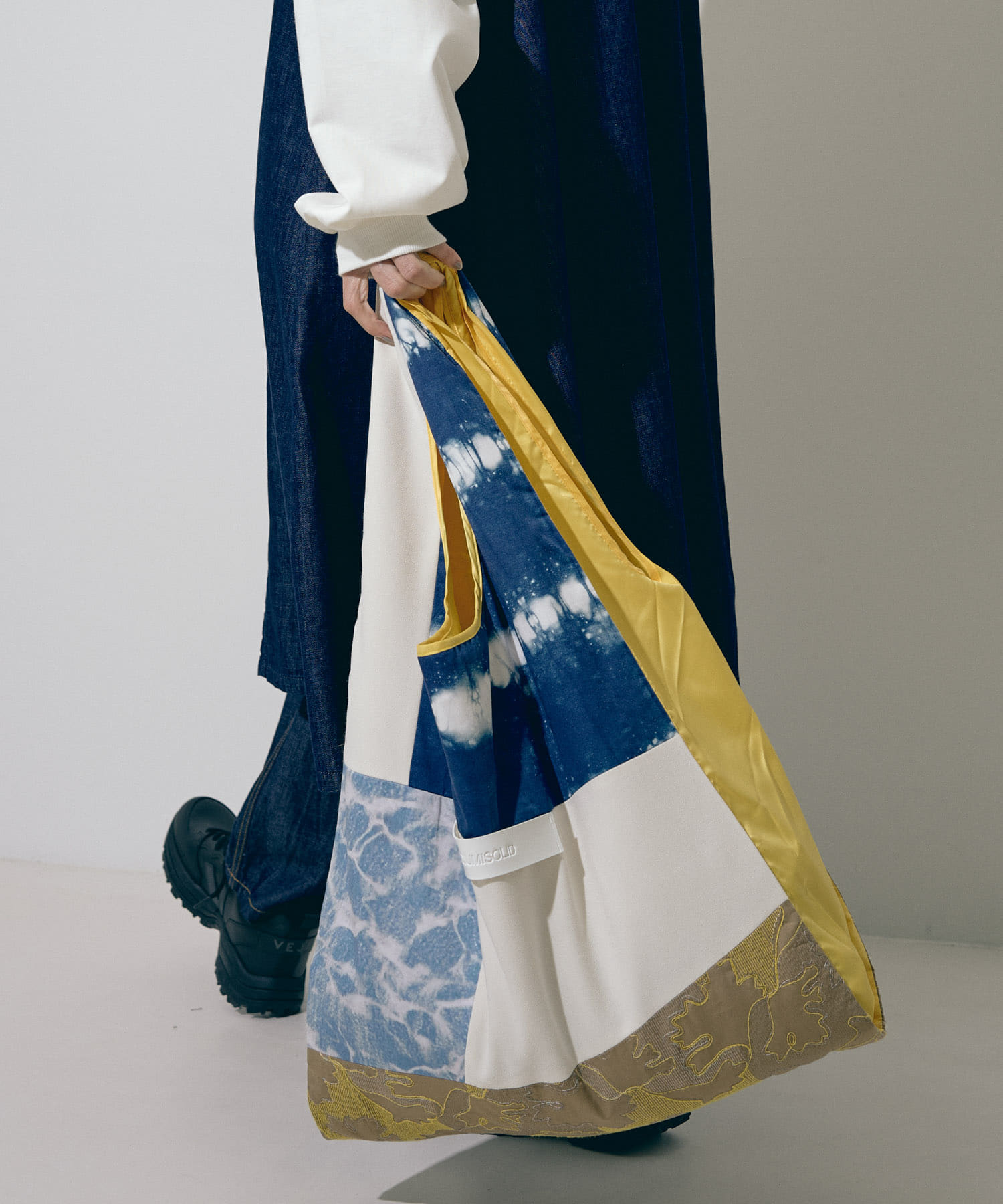 『別注』MIDIUMISOLID×TGM　Patchwork bag Yellow one