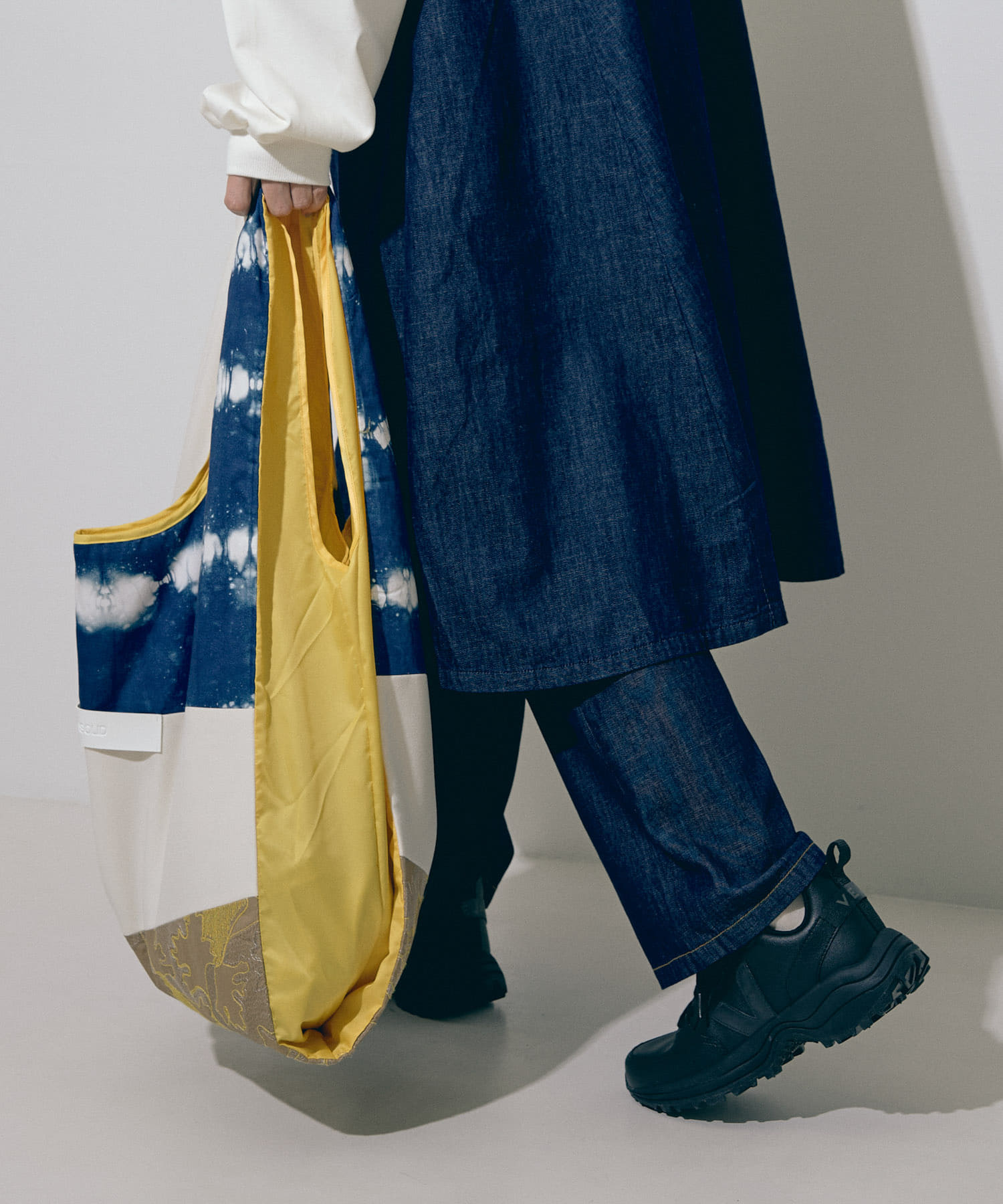 『別注』MIDIUMISOLID×TGM　Patchwork bag Yellow one