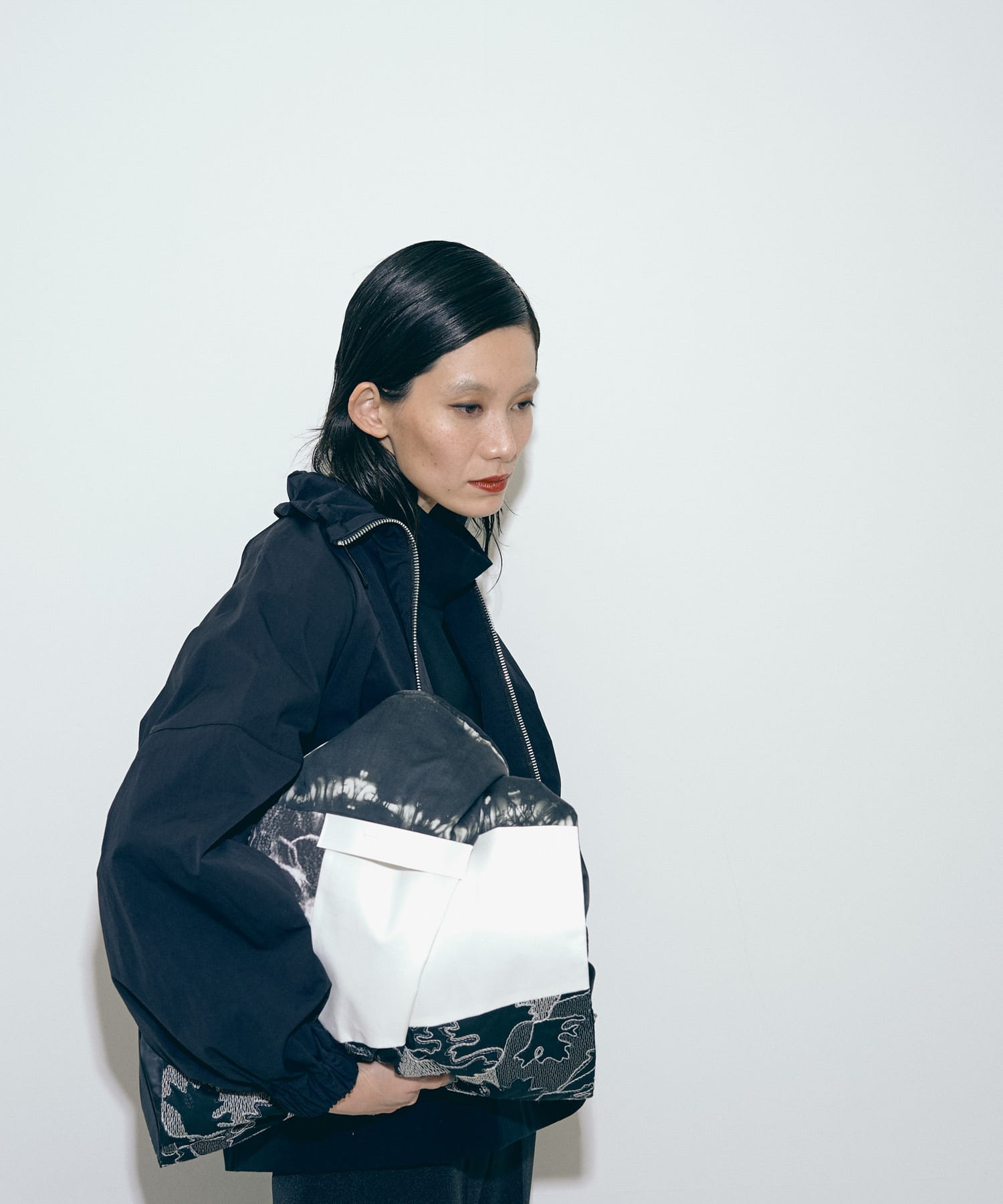 『別注』MIDIUMISOLID×TGM　Patchwork bag Black one