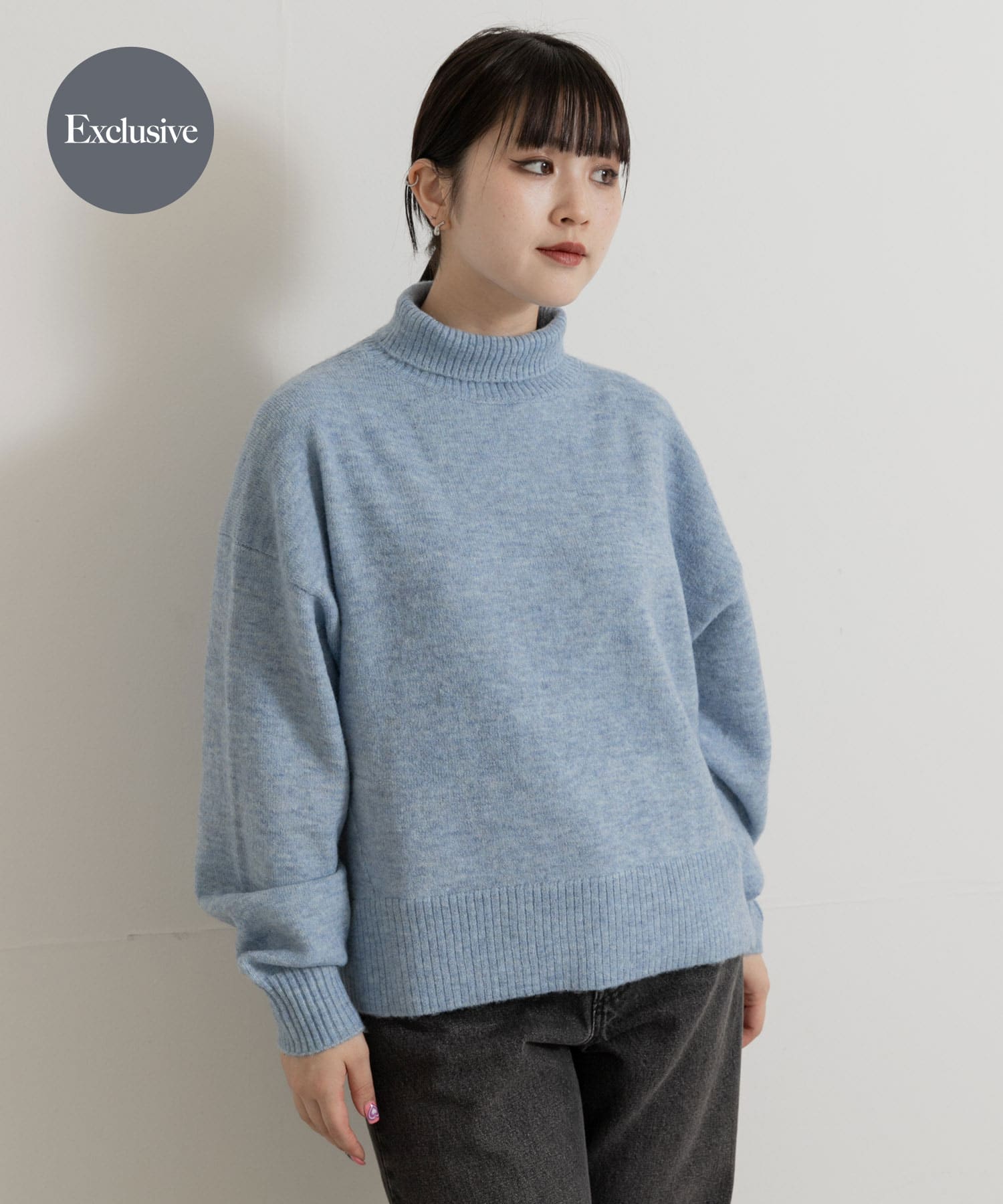 『別注』MIDIUMISOLID×TGM　high necked pullover