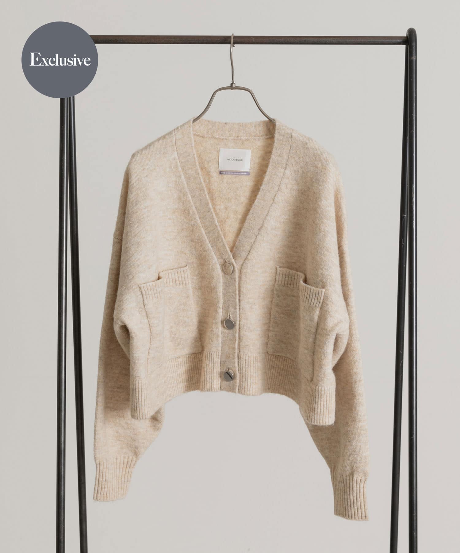 『別注』MIDIUMISOLID×TGM　wide cardigan beige FREE