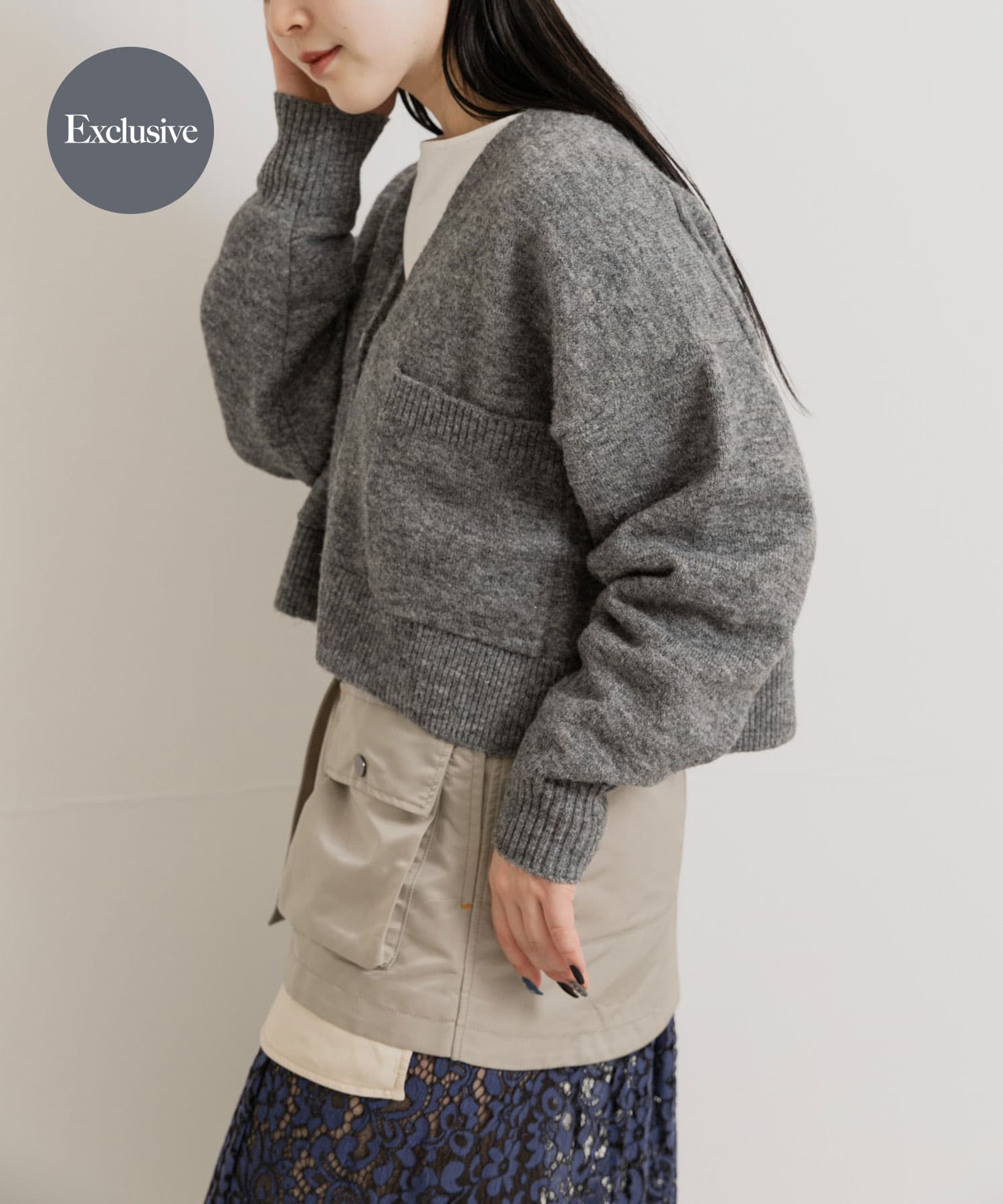 『別注』MIDIUMISOLID×TGM　wide cardigan