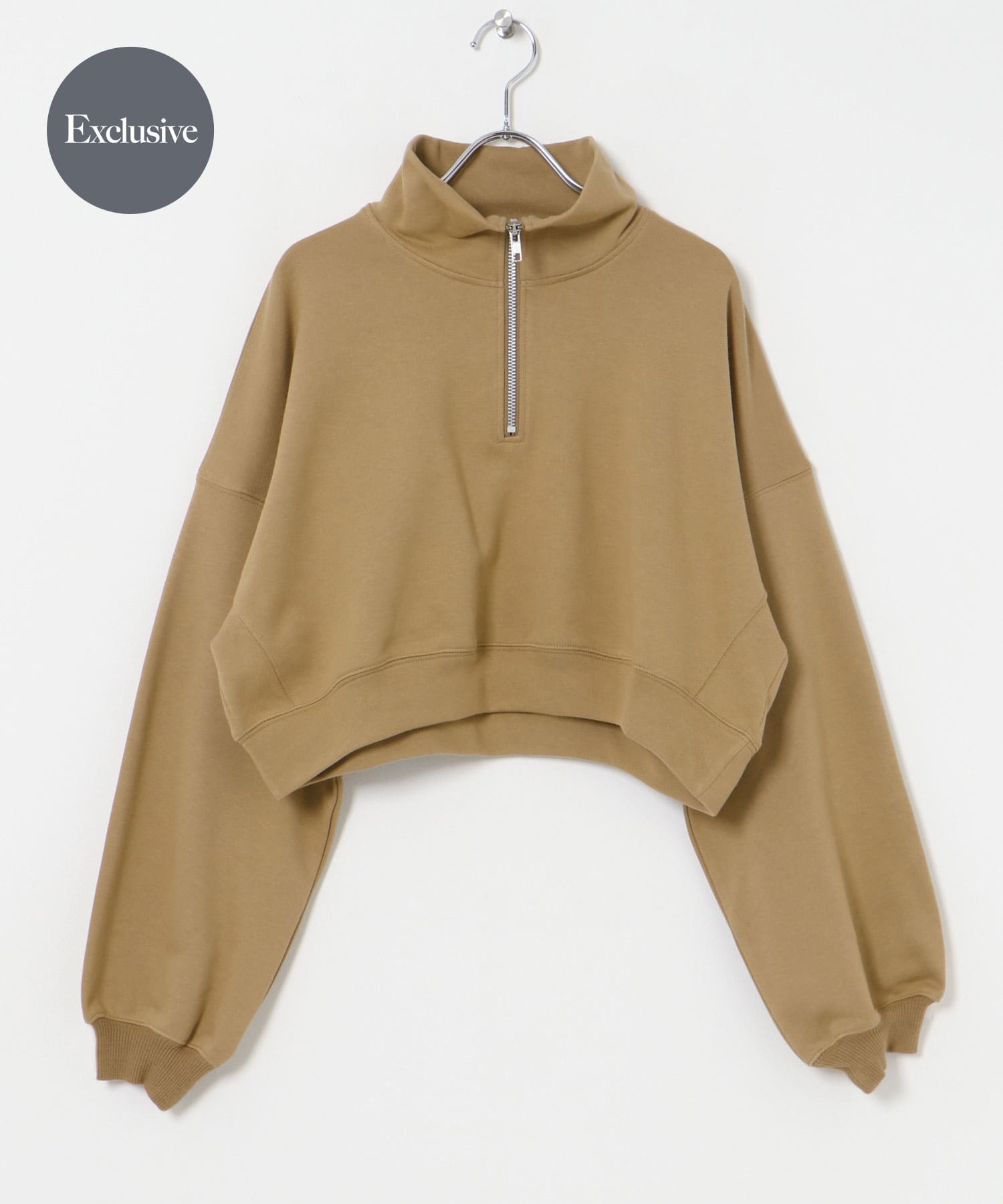 『別注』MIDIUMISOLID×TGM　Zipup Pullover L beige FREE