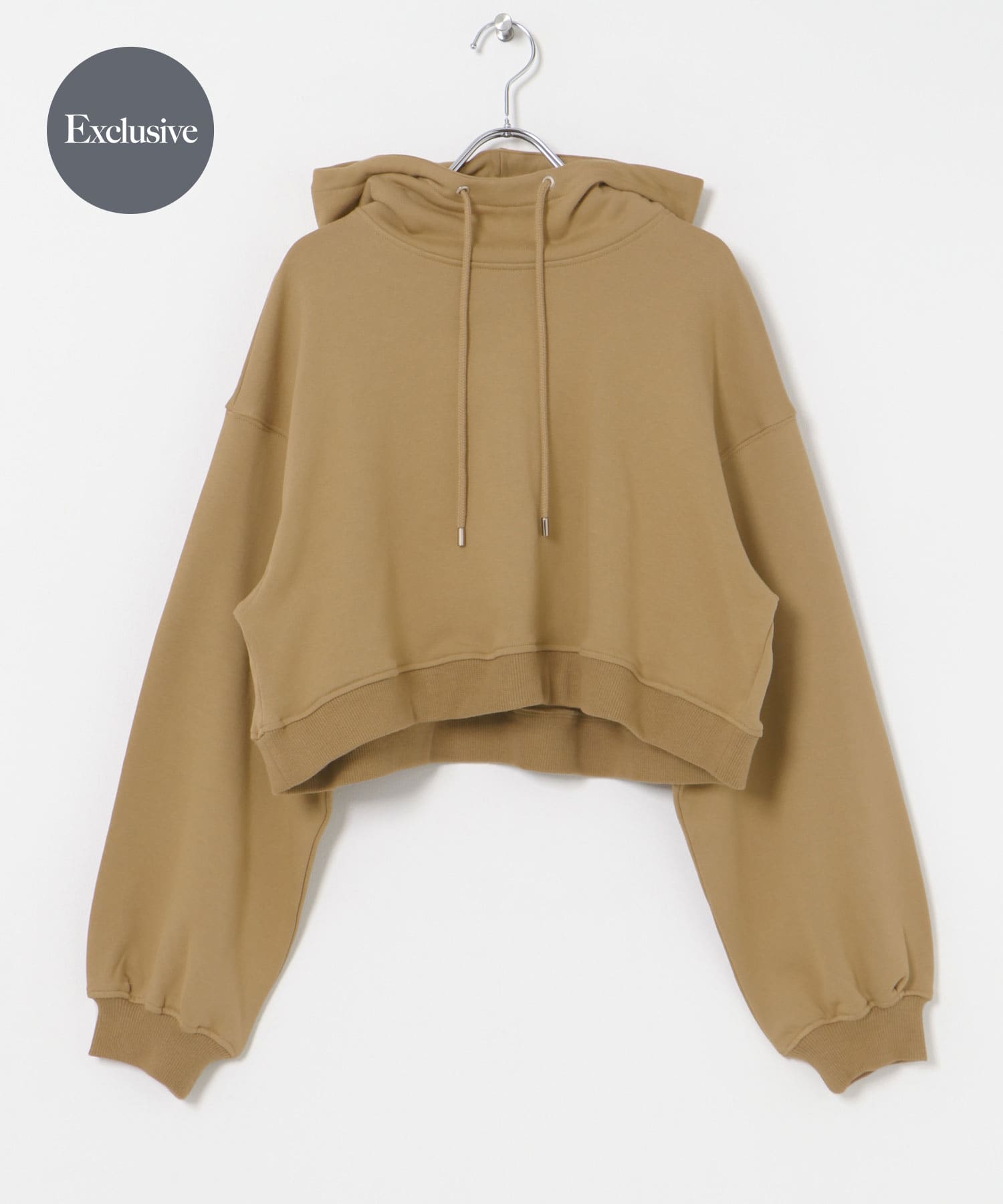 『別注』MIDIUMISOLID×TGM　hooded short pullover beige FREE
