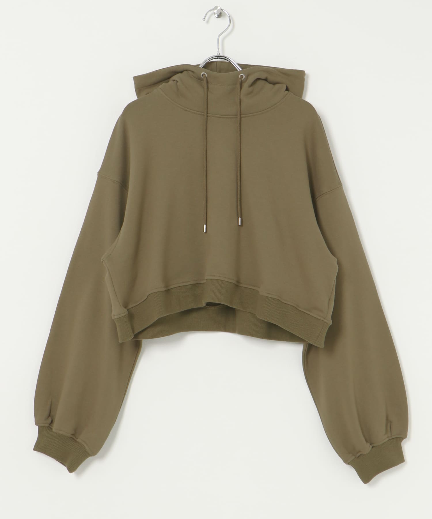 『別注』MIDIUMISOLID×TGM　hooded short pullover khaki FREE