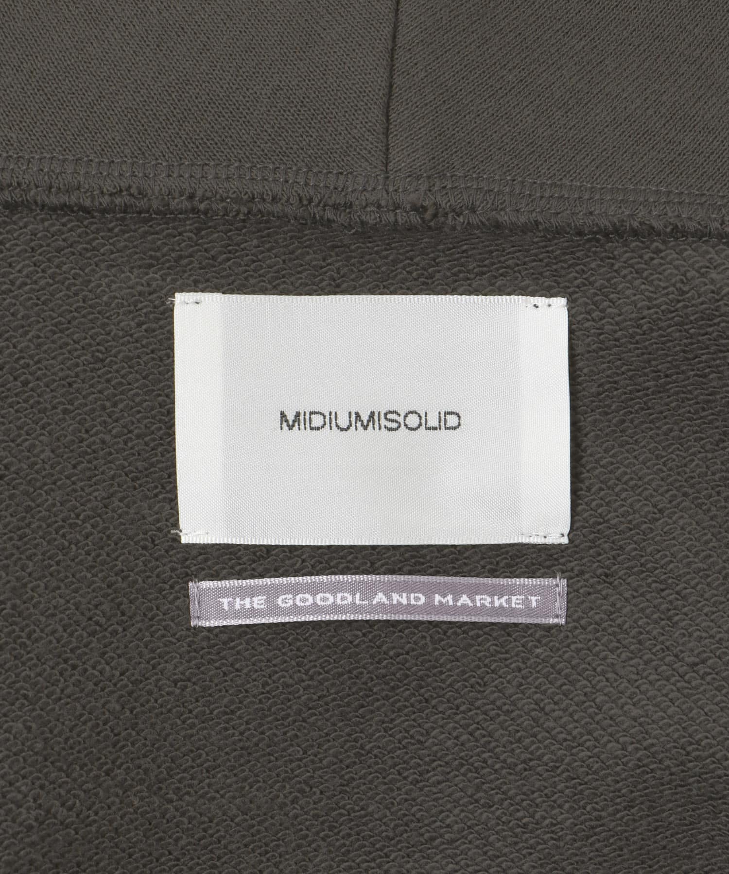 『別注』MIDIUMISOLID×TGM　hooded short pullover gray FREE