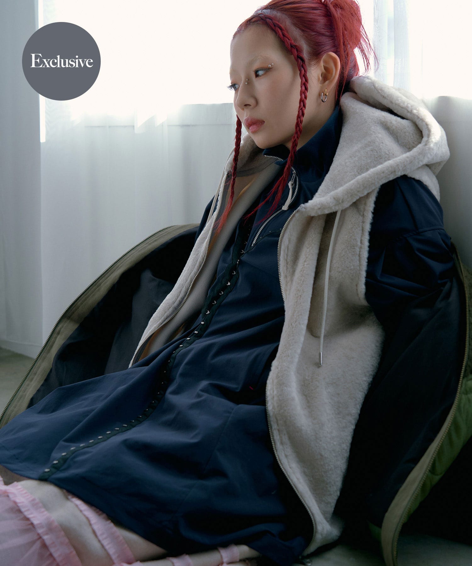 『別注』MIDIUMISOLID×TGM　boa vest