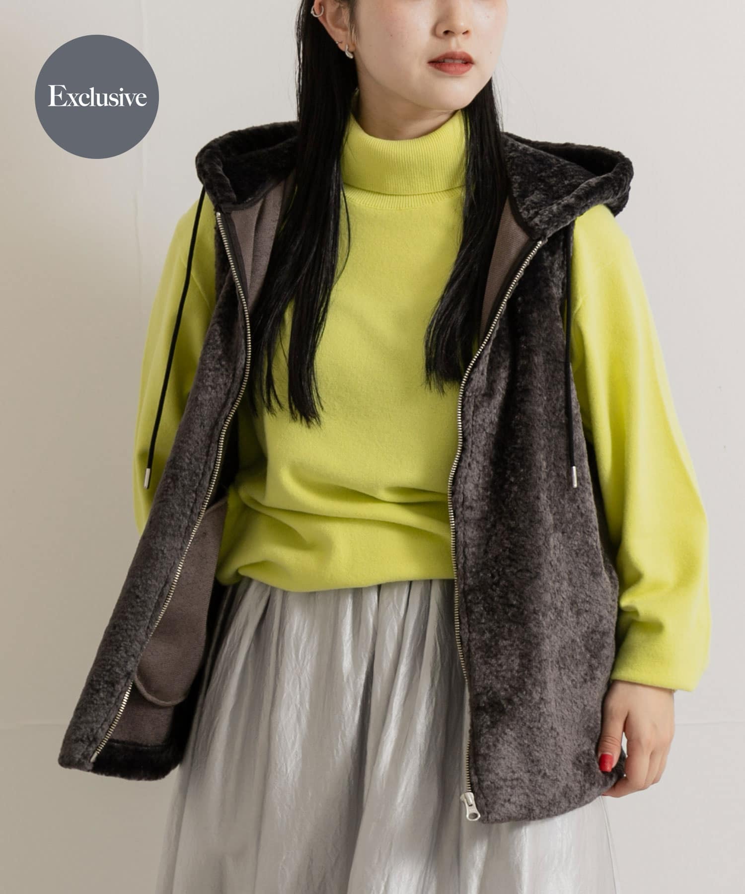 『別注』MIDIUMISOLID×TGM　boa vest