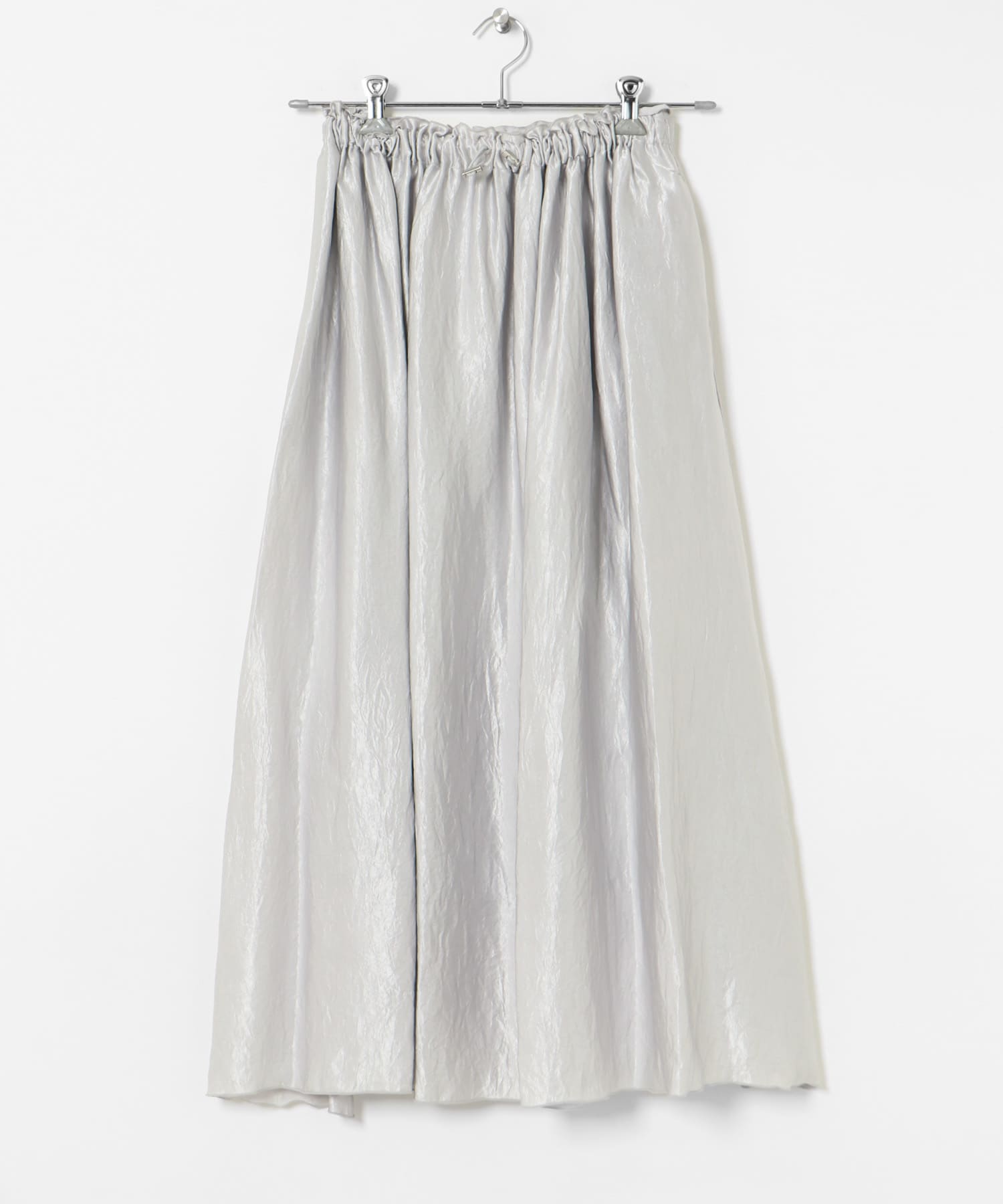 『別注』MIDIUMISOLID×TGM　satain volume skirt silver FREE