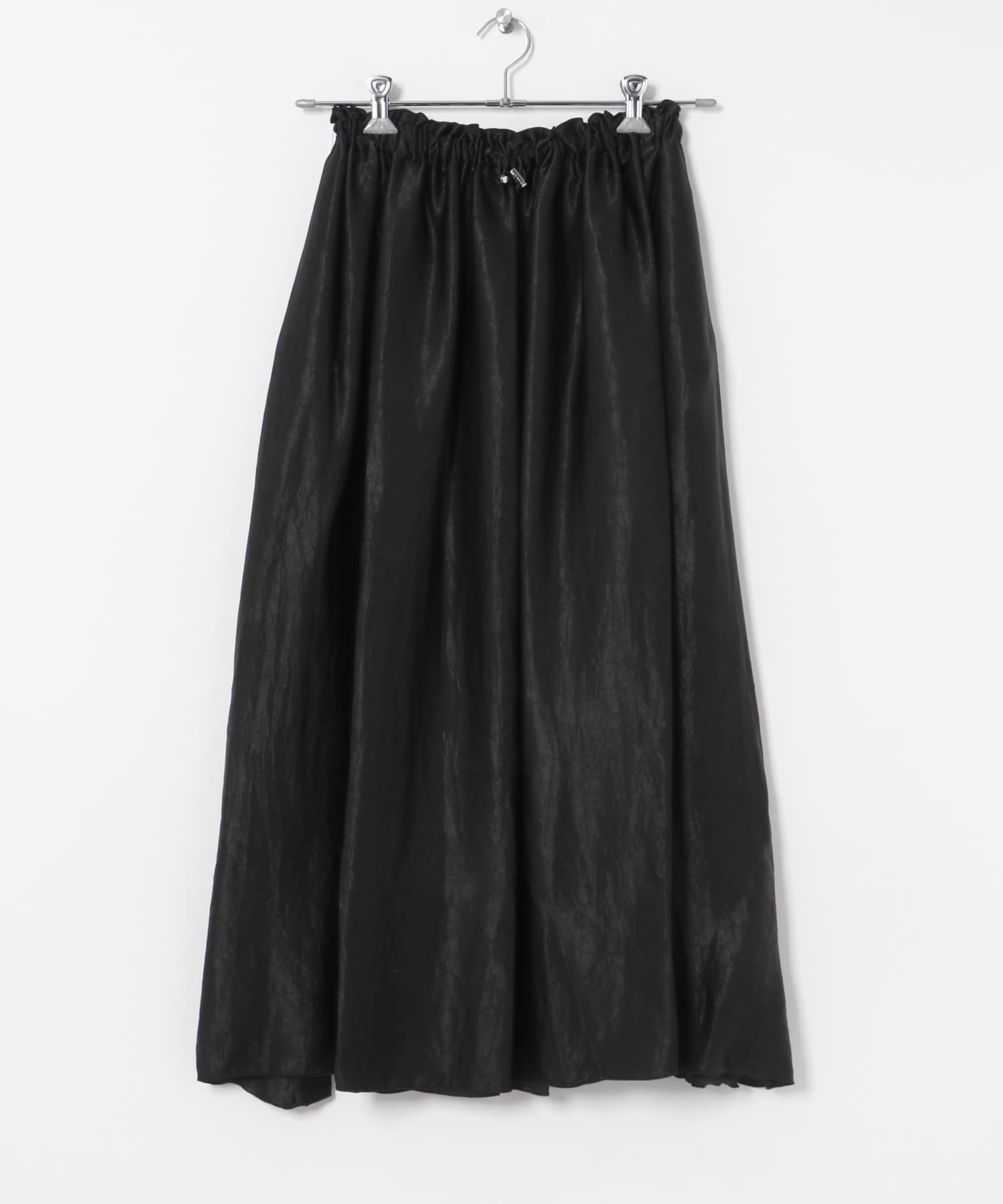 『別注』MIDIUMISOLID×TGM　satain volume skirt black FREE